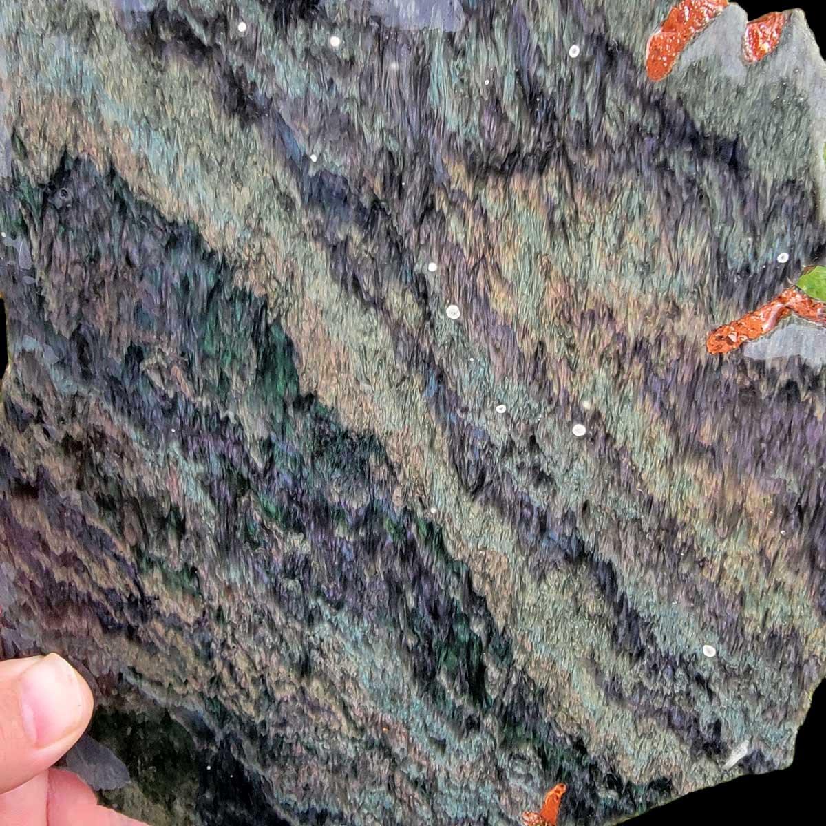 HUGE Highgrade Mexican Velvet Obsidian Slab! Lapidary Stone Slab!