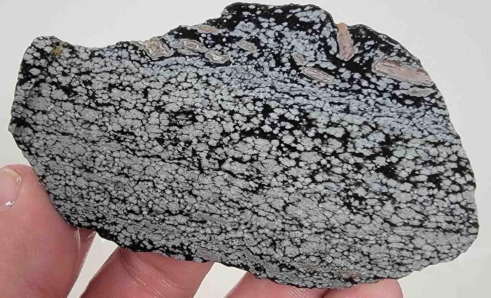 Snowflake Obsidian Slab! Lapidary Stone Slab! - LapidaryCentral