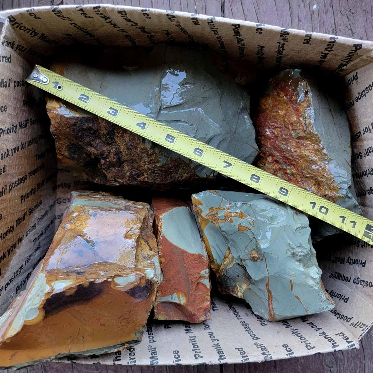 Old Stock Blue Owyhee Picture Jasper Cutting Rough Flatrate!