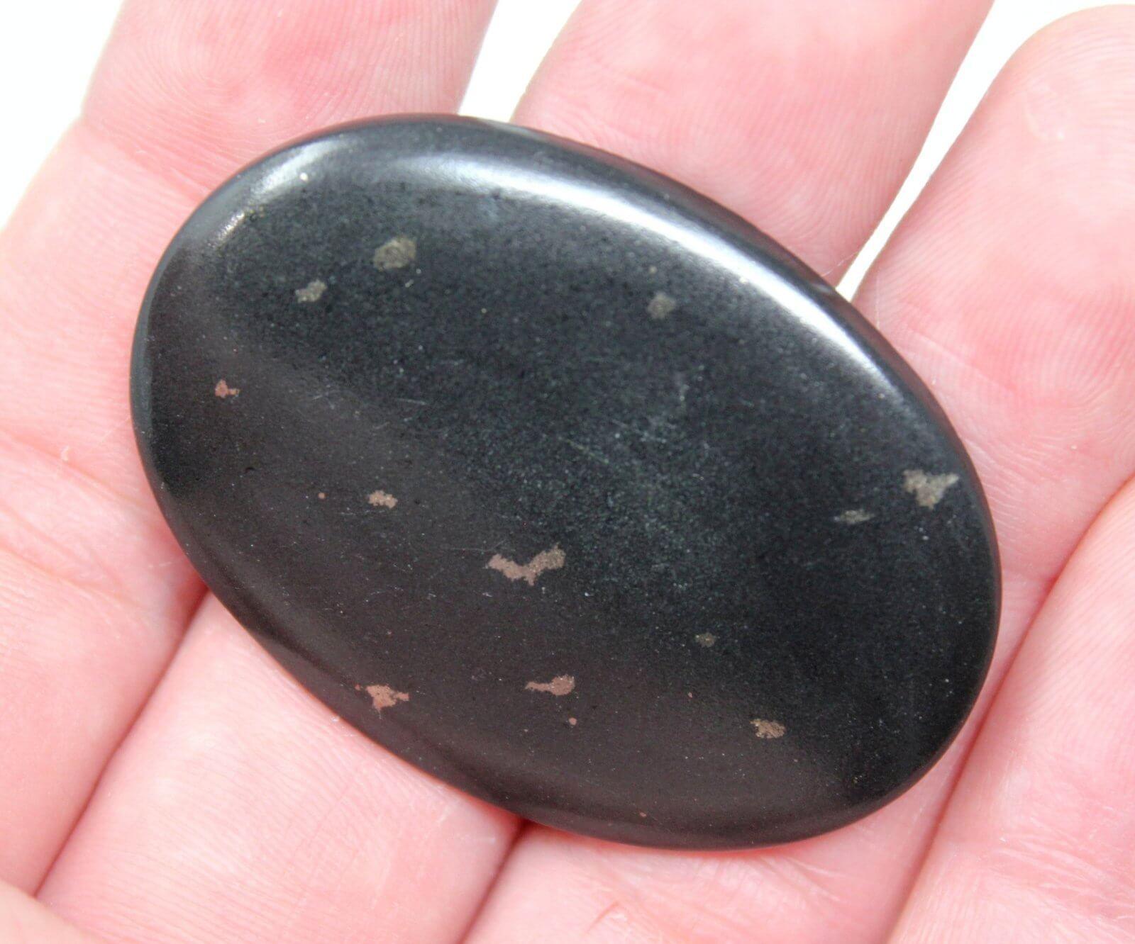 Pyritized Basalt Cabochon! Lapidary Stone Cab! Jewelry Making Craft! - LapidaryCentral