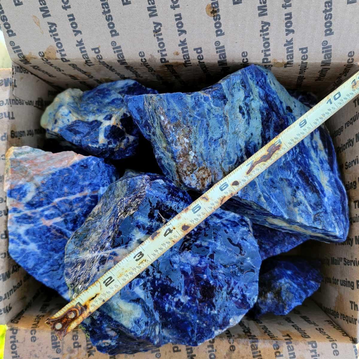 Overloaded High Grade Uruguay Sodalite Electric Blue Cutting Rough! - LapidaryCentral