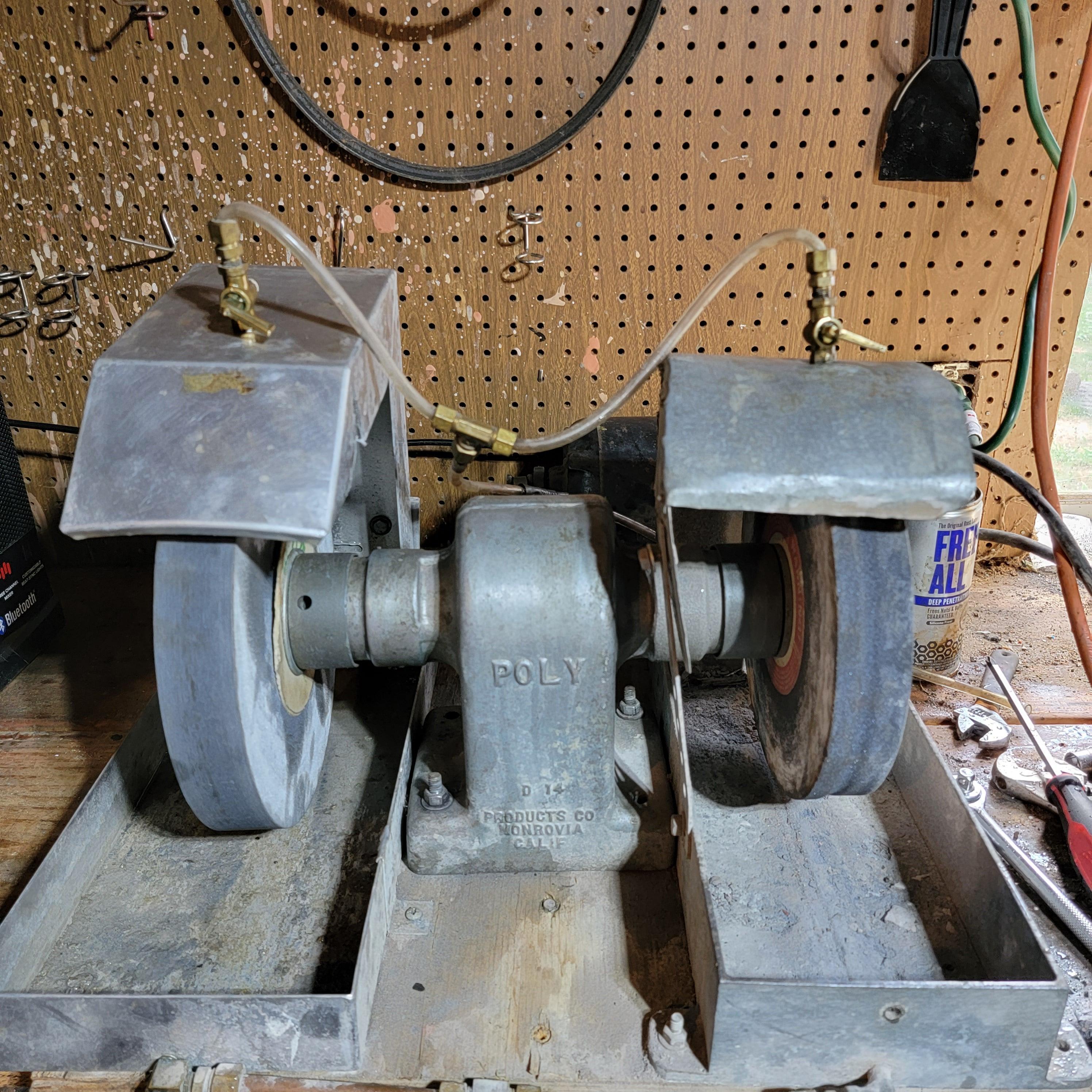 Used 10" Poly Arbor Grinding Setup - LapidaryCentral