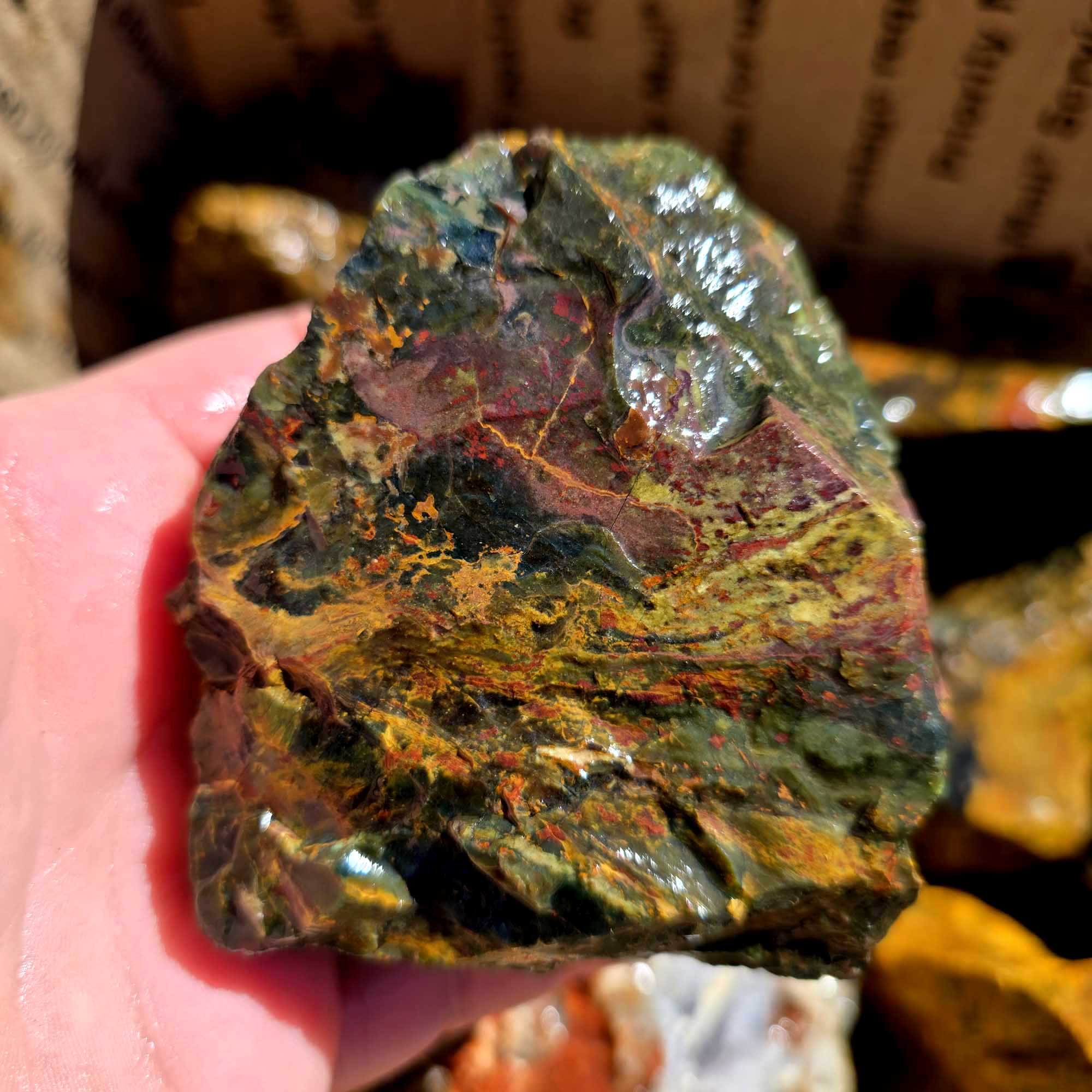 Kaleidoscope Jasper Flatrate Box Rough Stones Mixed Varieties Rare Old Stock