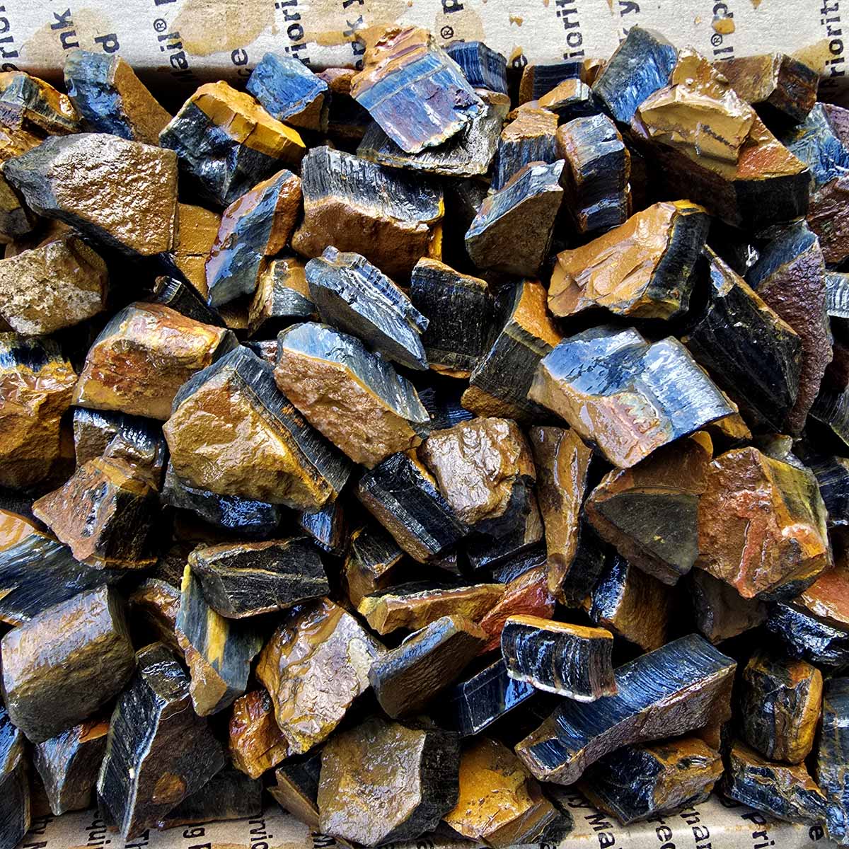 Hawkeye Tiger-Eye Trimmer Tumbling Rough Batch Lapidary Stone Material