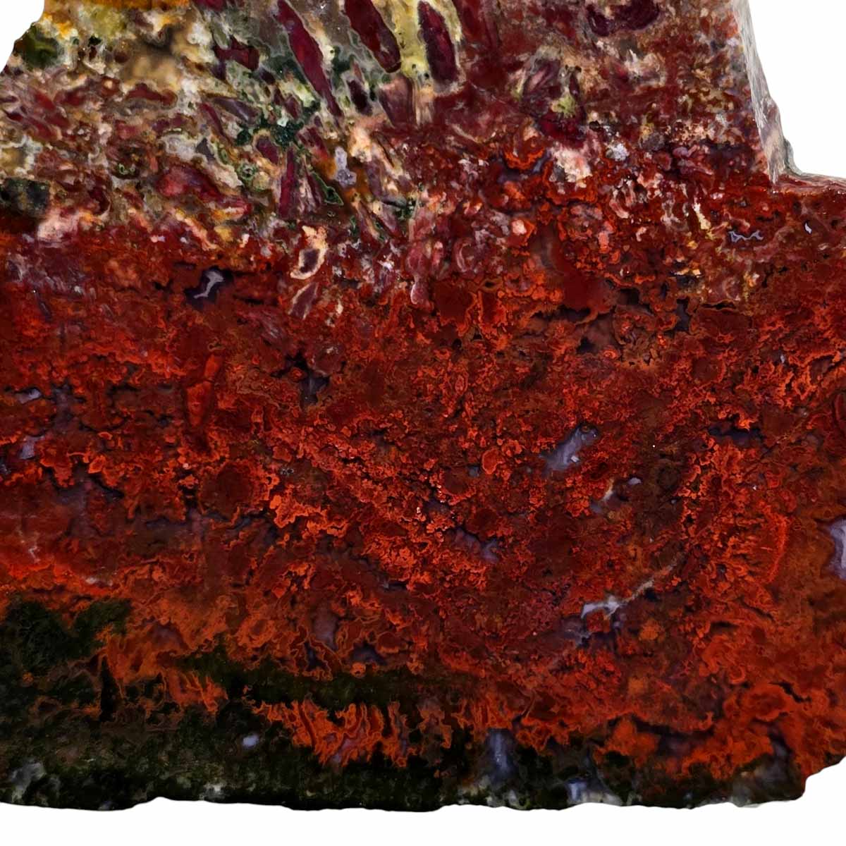 Red Lightning Agate Slab Lapidary Stone Slice Cut Rock