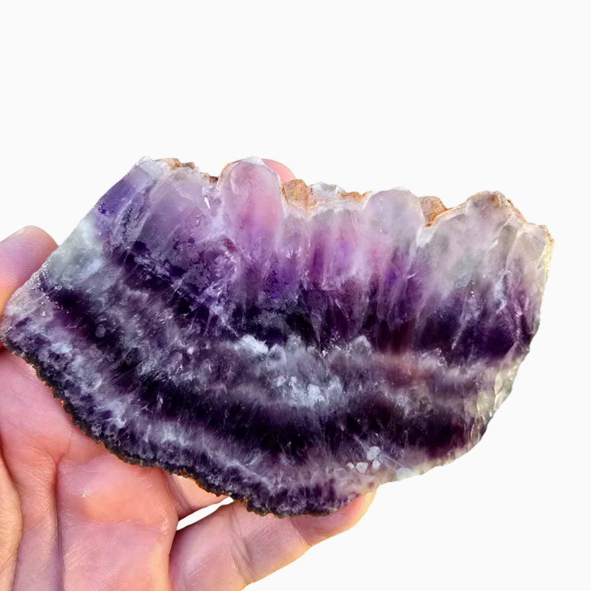 Moroccan Amethyst Lace Agate Slab Lapidary Stone Slice Cut Rock