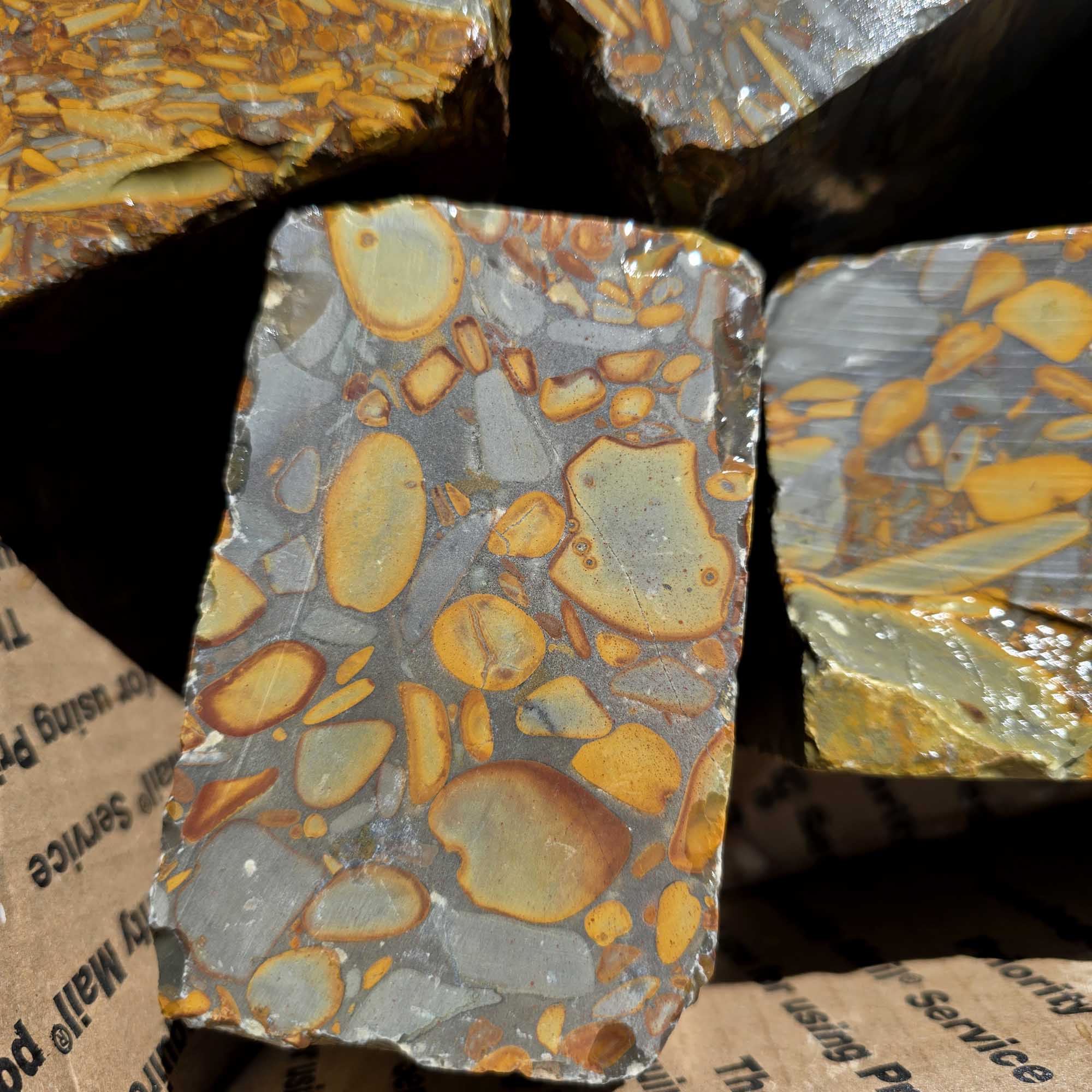 Bamboo Jasper Flatrate Box Rough Stones Prime Indonesian Cutting Material