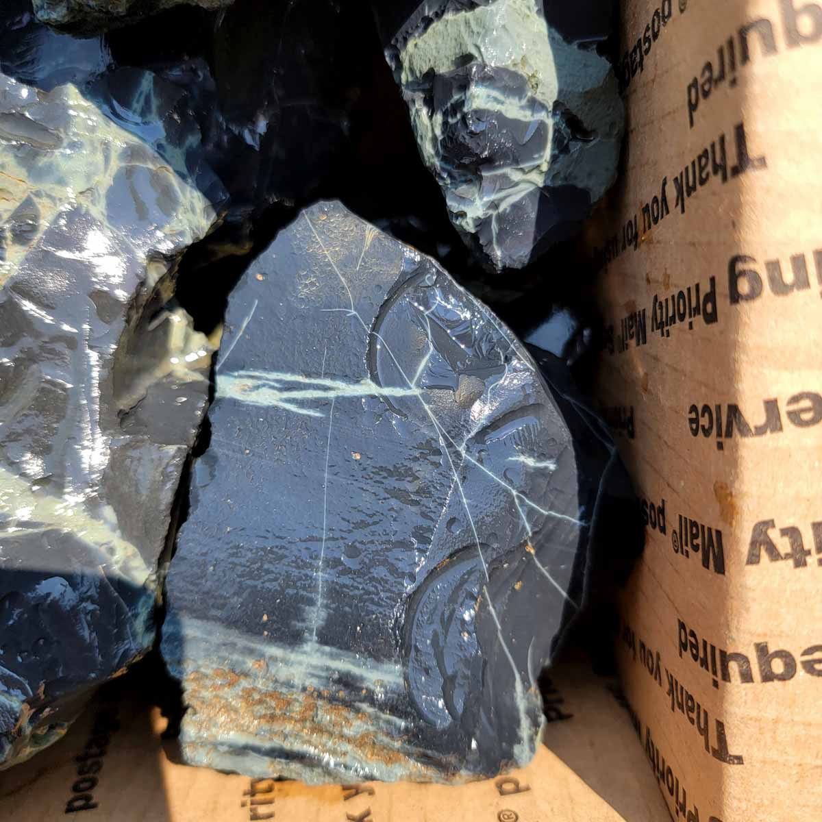 Mexican Spiderweb Obsidian Rough Flatrate