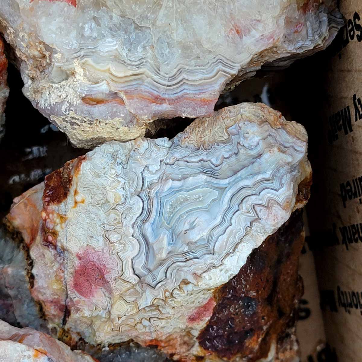 Mexican Crazy Lace Agate Rough Flatrate!