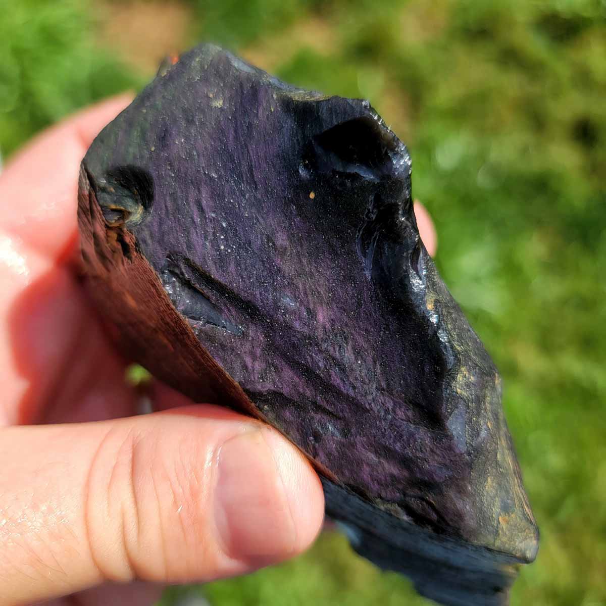 Highgrade Mexican Velvet Obsidian Rough Chunk!