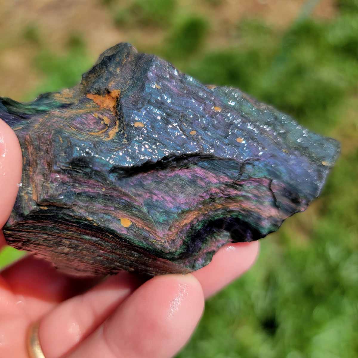 Highgrade Mexican Velvet Obsidian Rough Chunk!