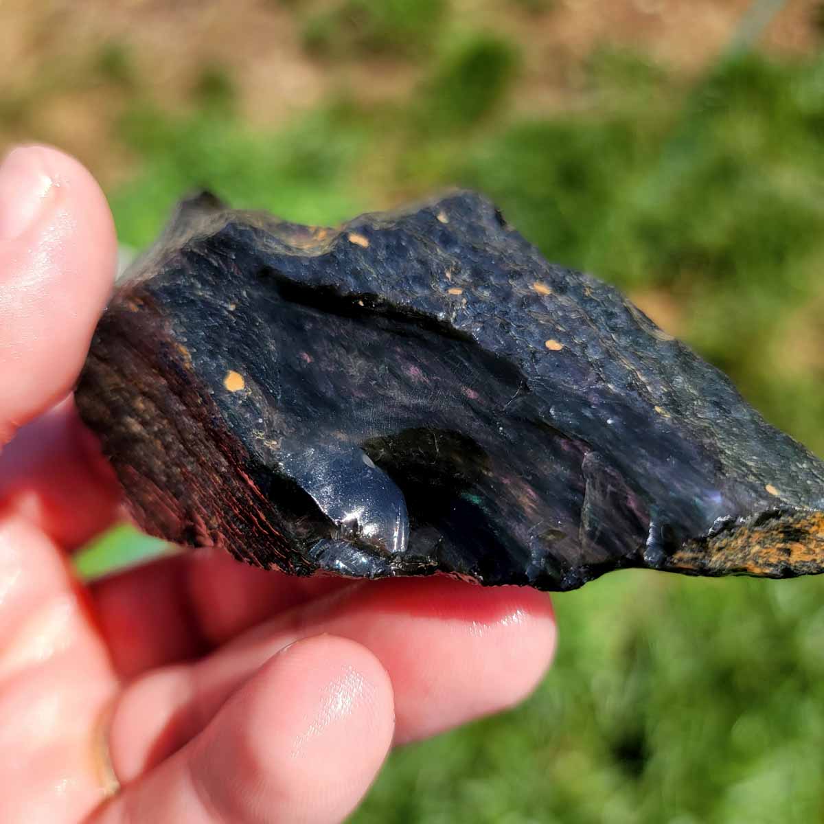 Highgrade Mexican Velvet Obsidian Rough Chunk!