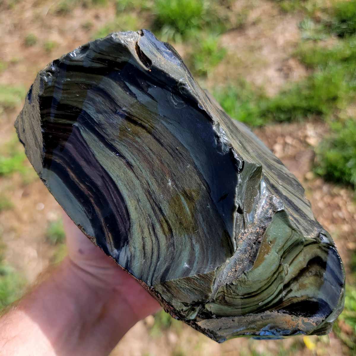 Large Mexican Velvet Obsidian Rough Chunk!