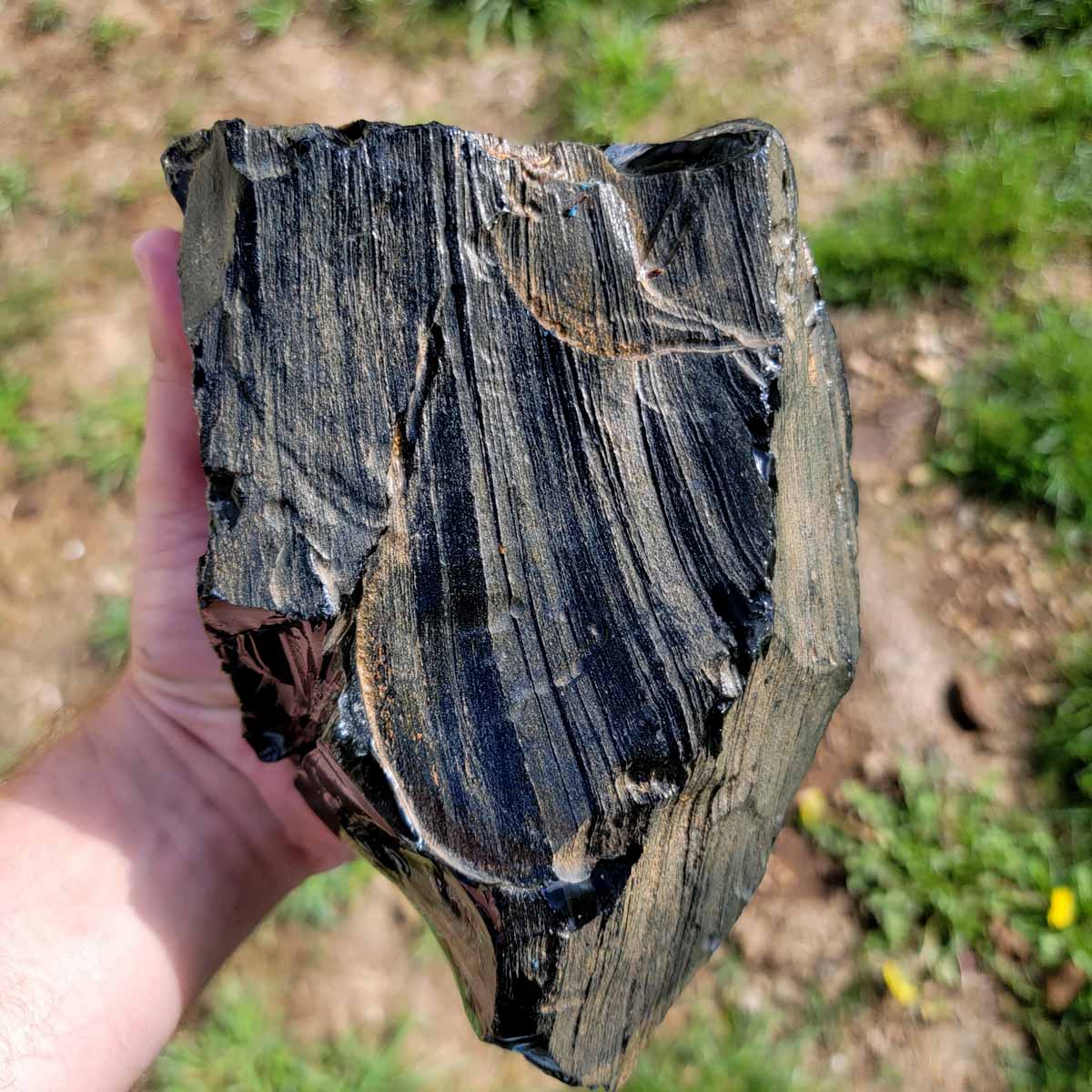 Large Mexican Velvet Obsidian Rough Chunk!