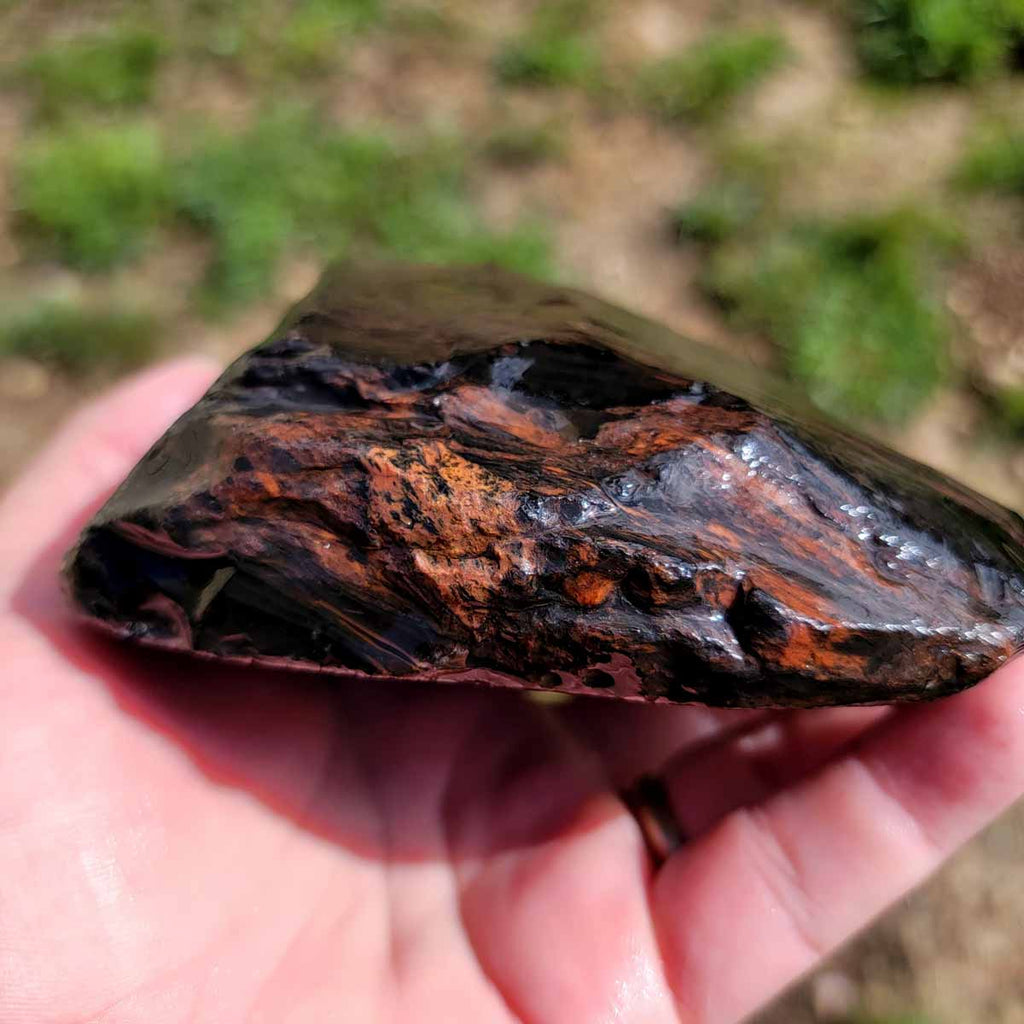Red Rising Obsidisn RARE Red Ribbon Obsidian Rough Chunk!