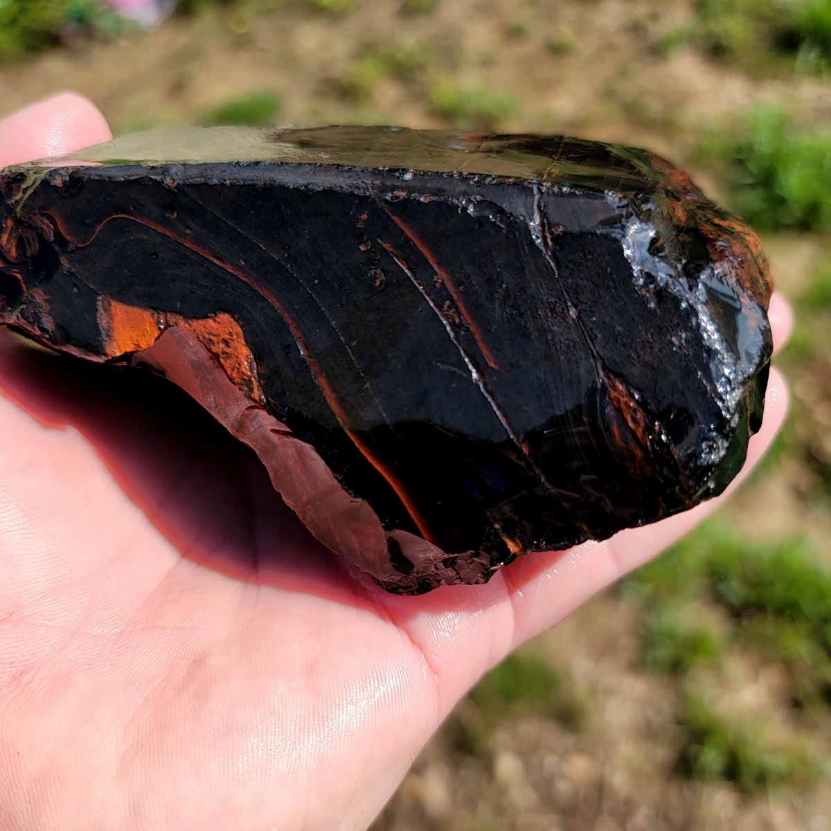 RARE Red Ribbon Obsidian Rough Chunk!