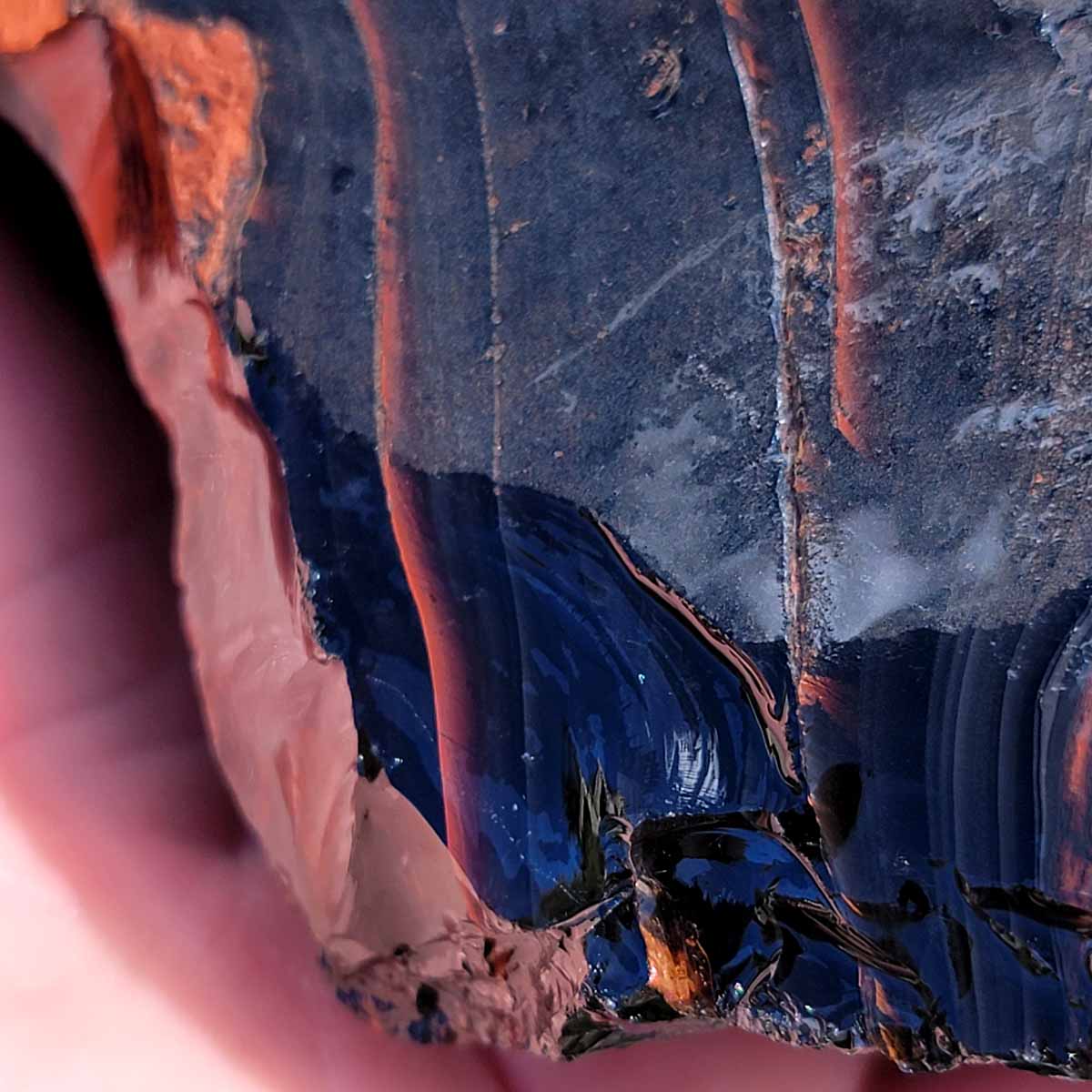 RARE Red Ribbon Obsidian Rough Chunk!