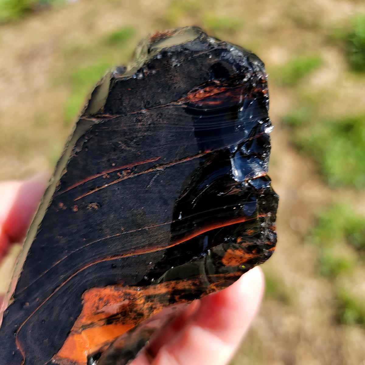 RARE Red Ribbon Obsidian Rough Chunk!