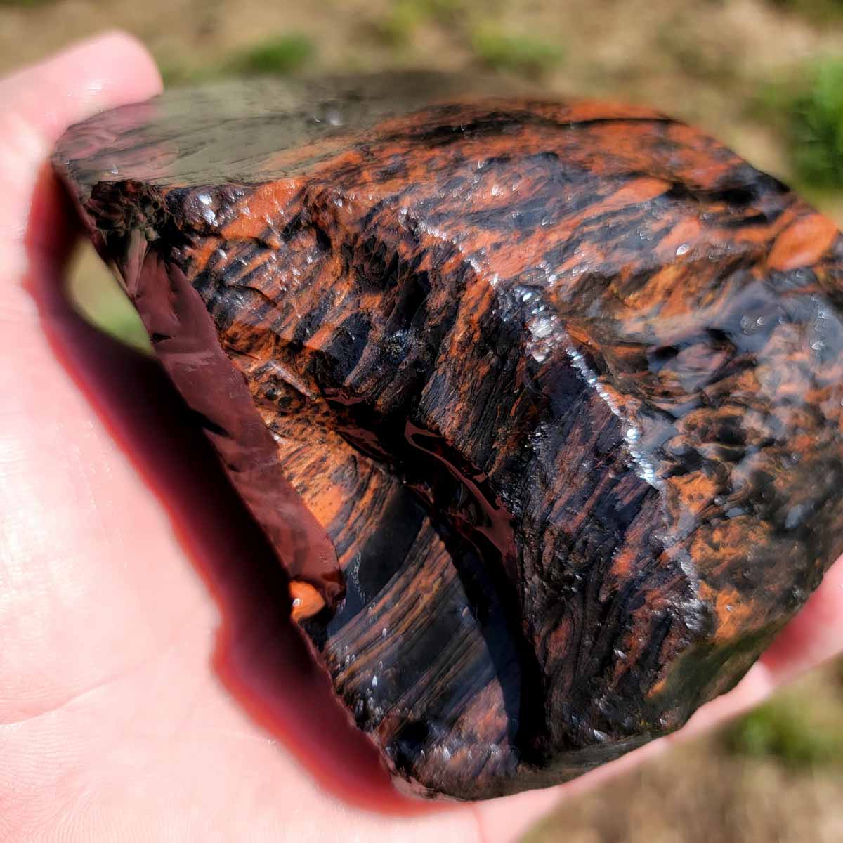 RARE Red Ribbon Obsidian Rough Chunk!