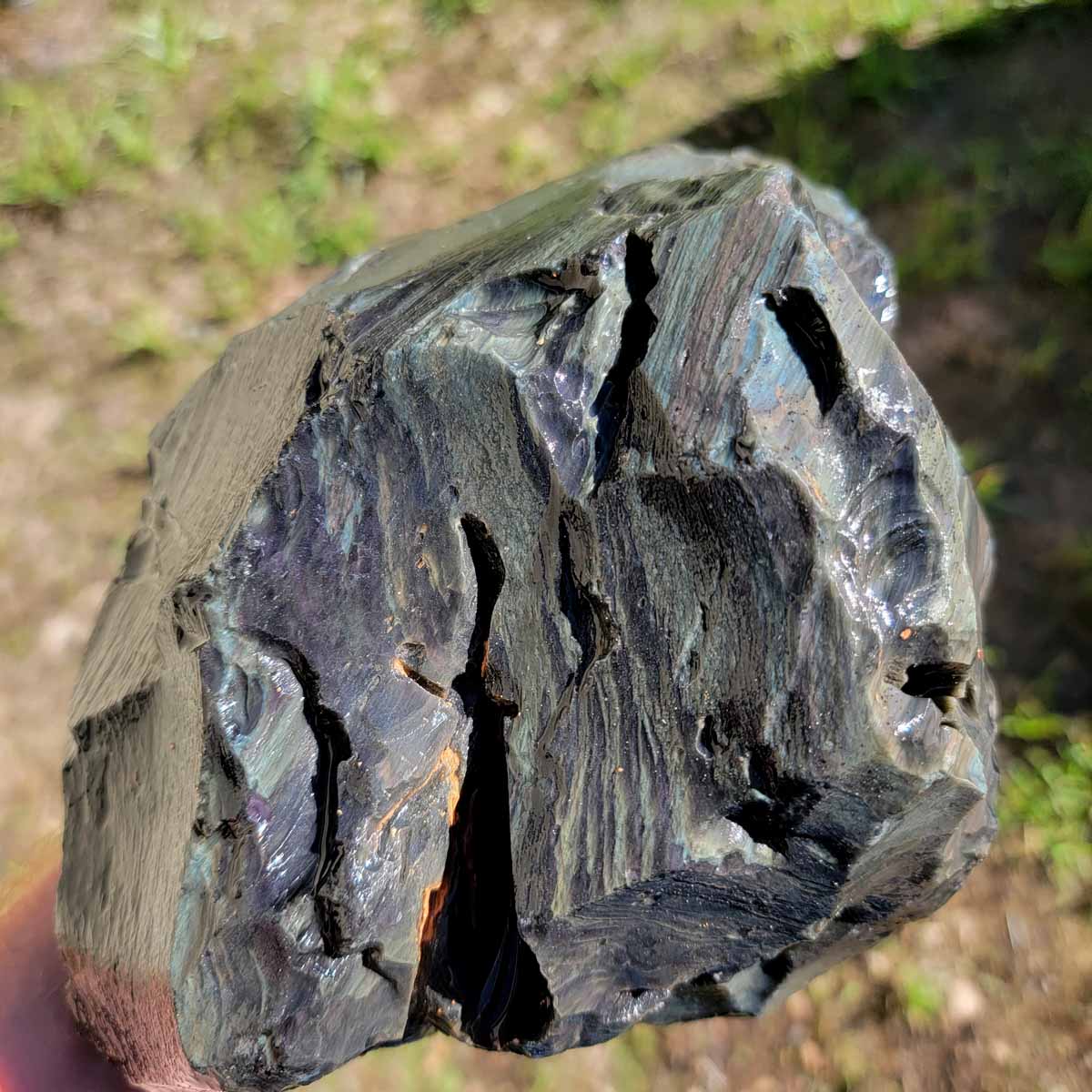 Mexican Velvet Obsidian Rough Chunk!