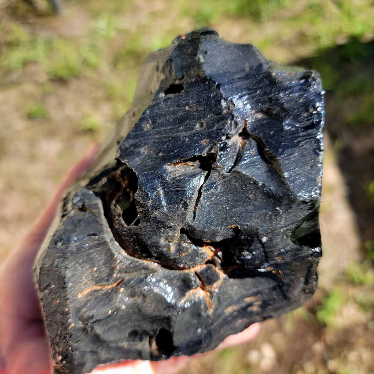 Mexican Velvet Obsidian Rough Chunk!