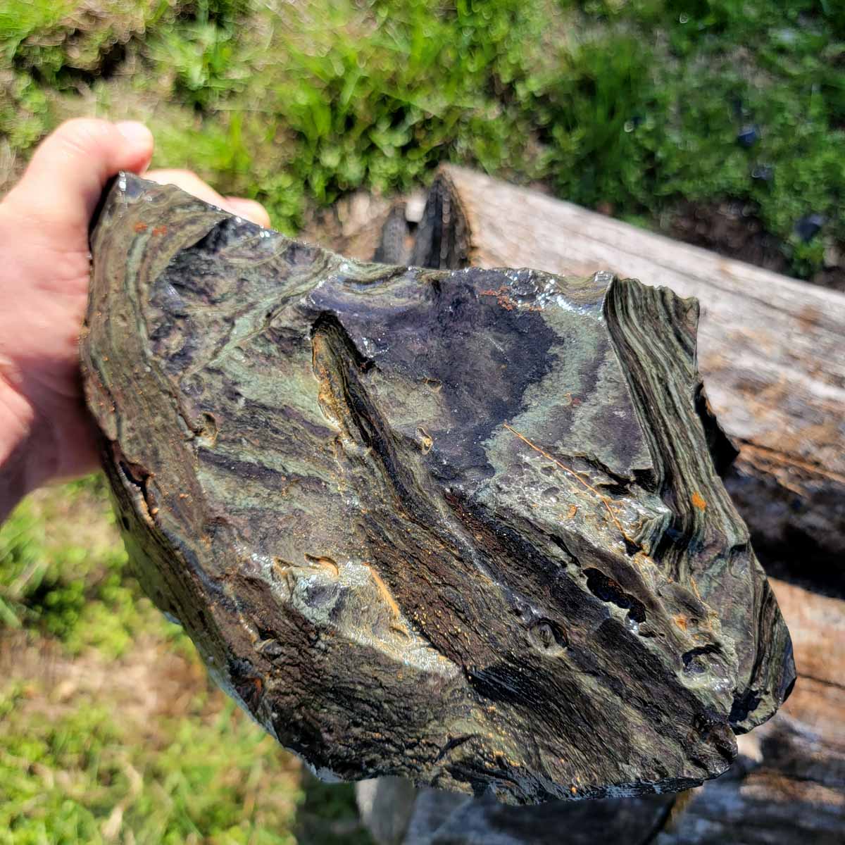 HUGE Mexican Velvet Obsidian Rough Chunk!