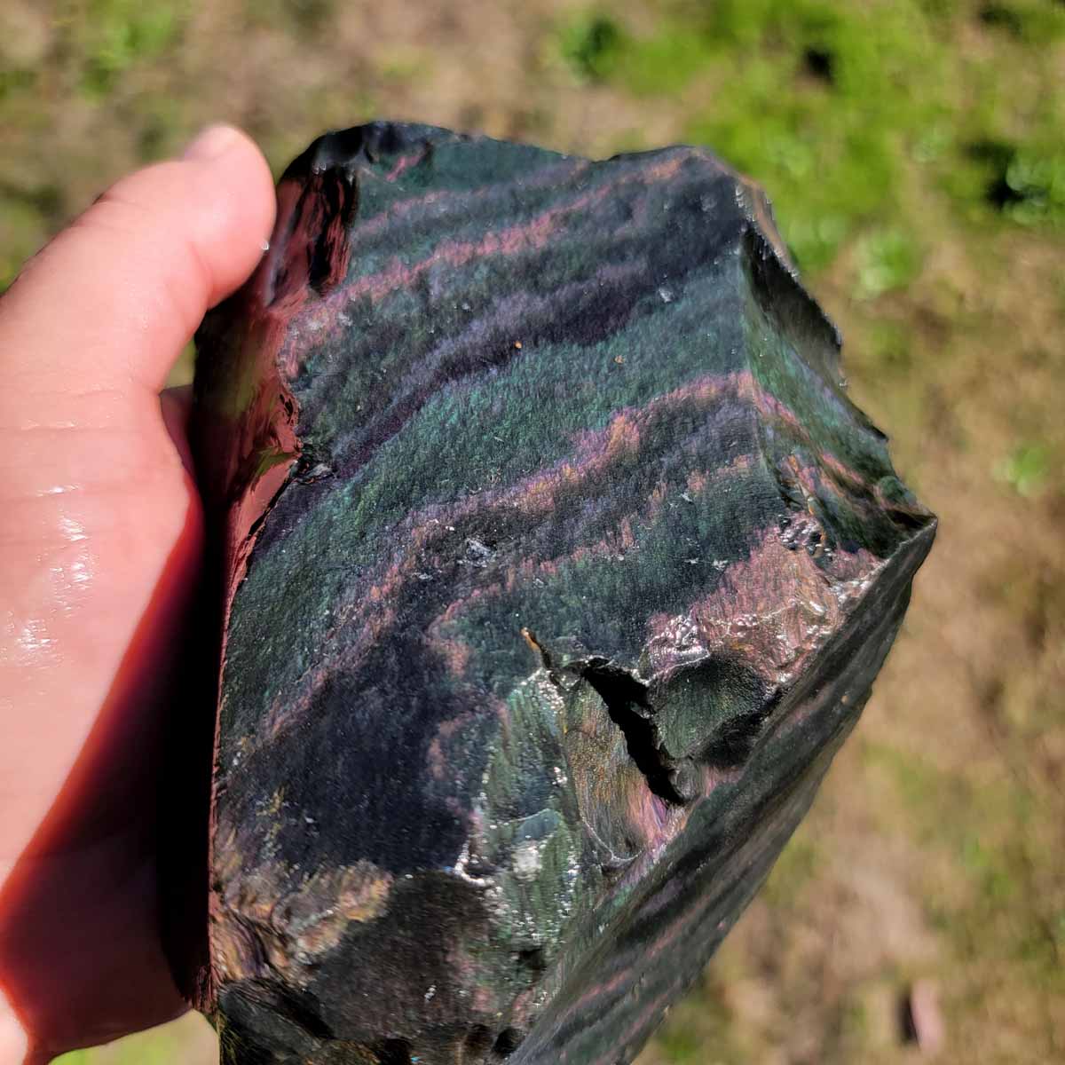 Highgrade Mexican Velvet Obsidian Rough Chunk!