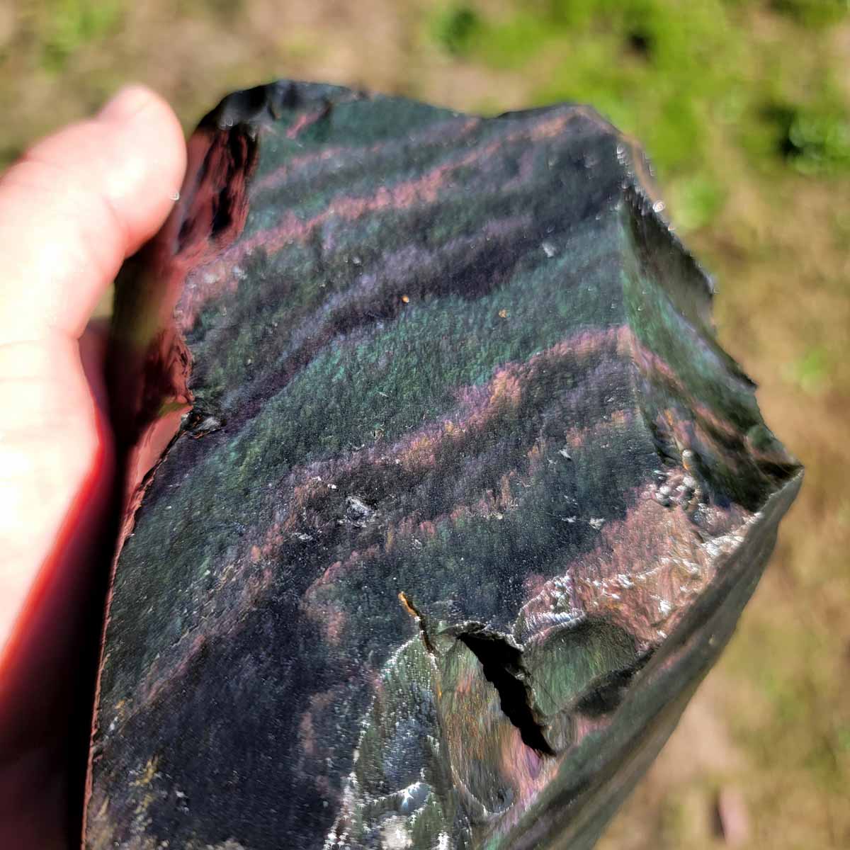 Highgrade Mexican Velvet Obsidian Rough Chunk!