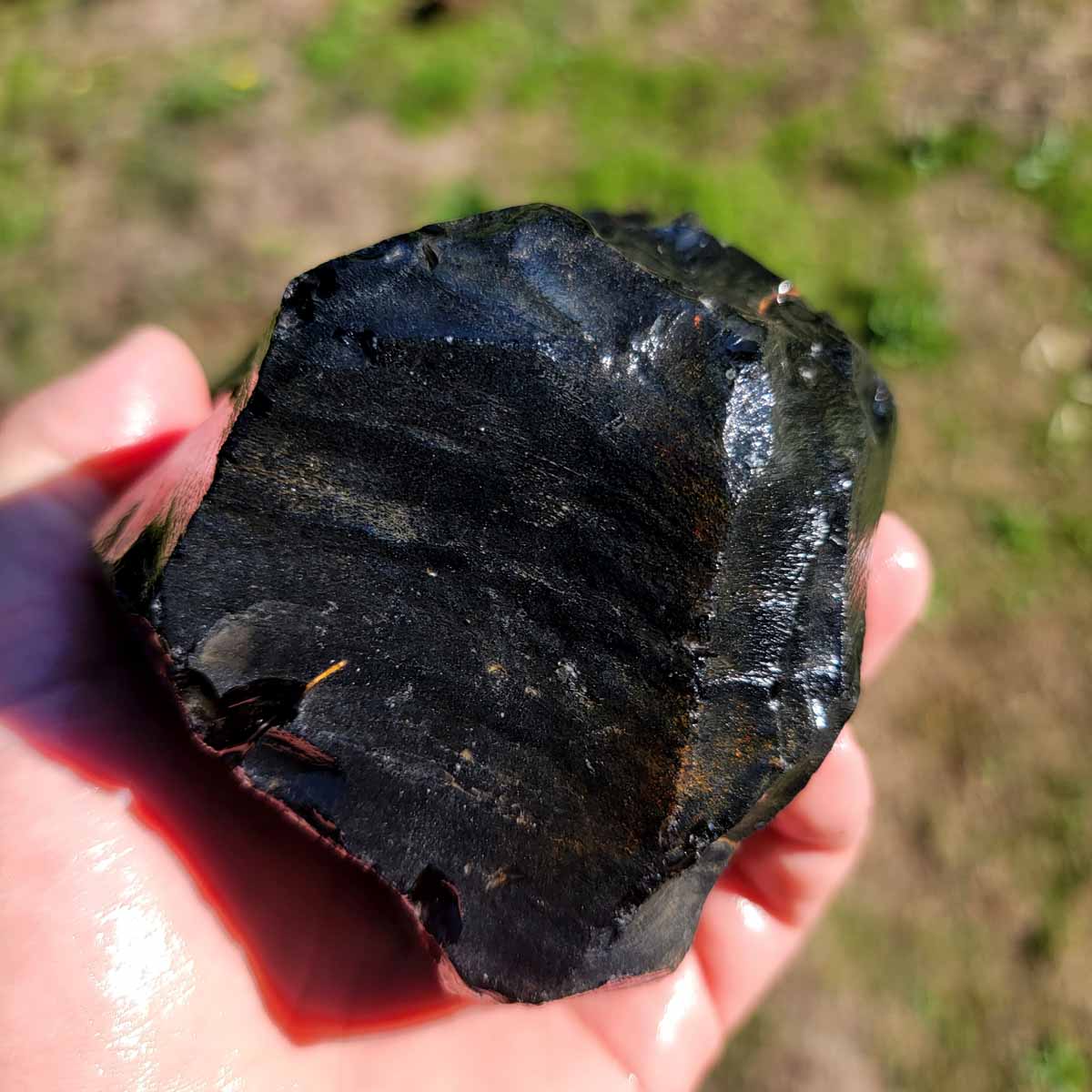 Highgrade Mexican Velvet Obsidian Rough Chunk!