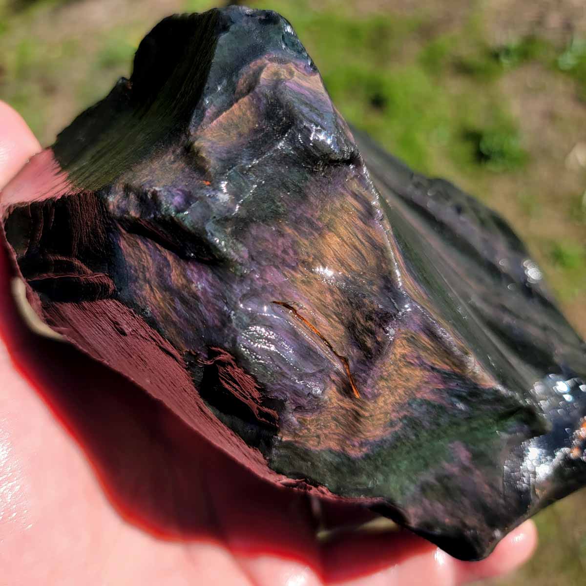 Highgrade Mexican Velvet Obsidian Rough Chunk!