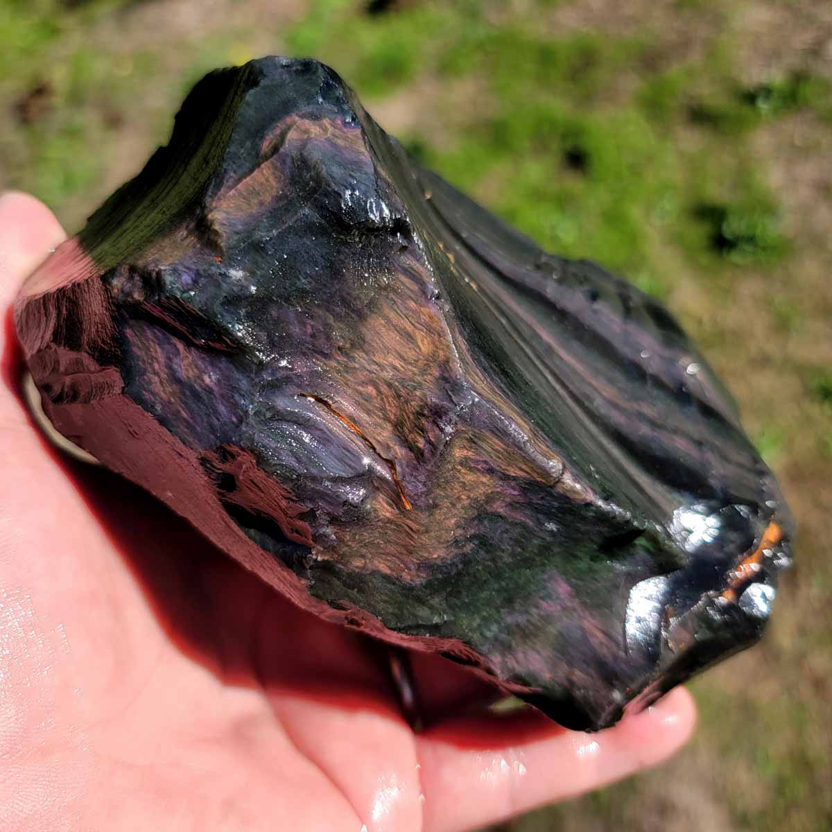 Highgrade Mexican Velvet Obsidian Rough Chunk!