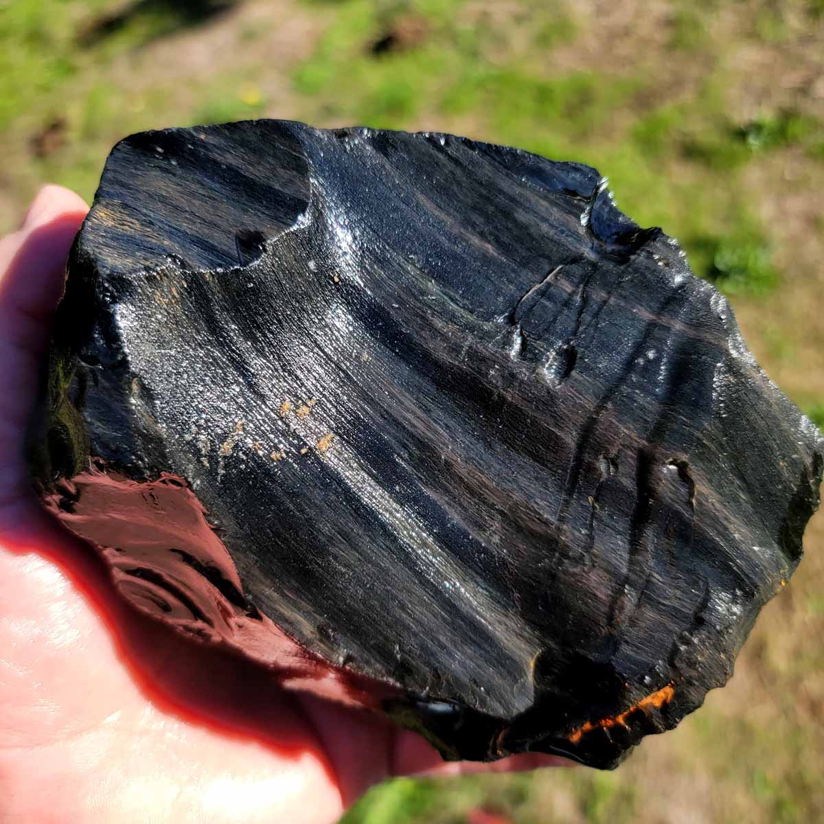 Highgrade Mexican Velvet Obsidian Rough Chunk!