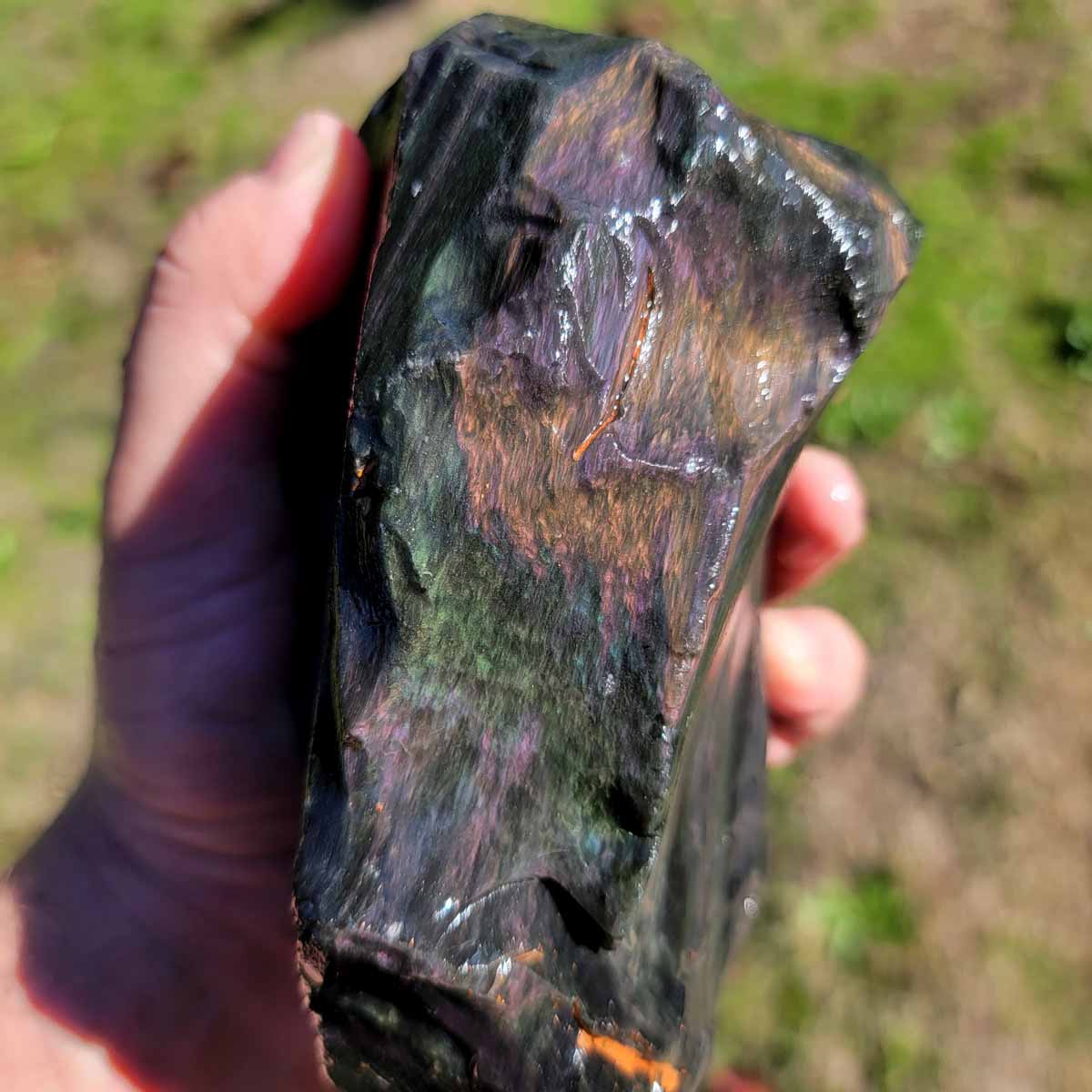 Highgrade Mexican Velvet Obsidian Rough Chunk!