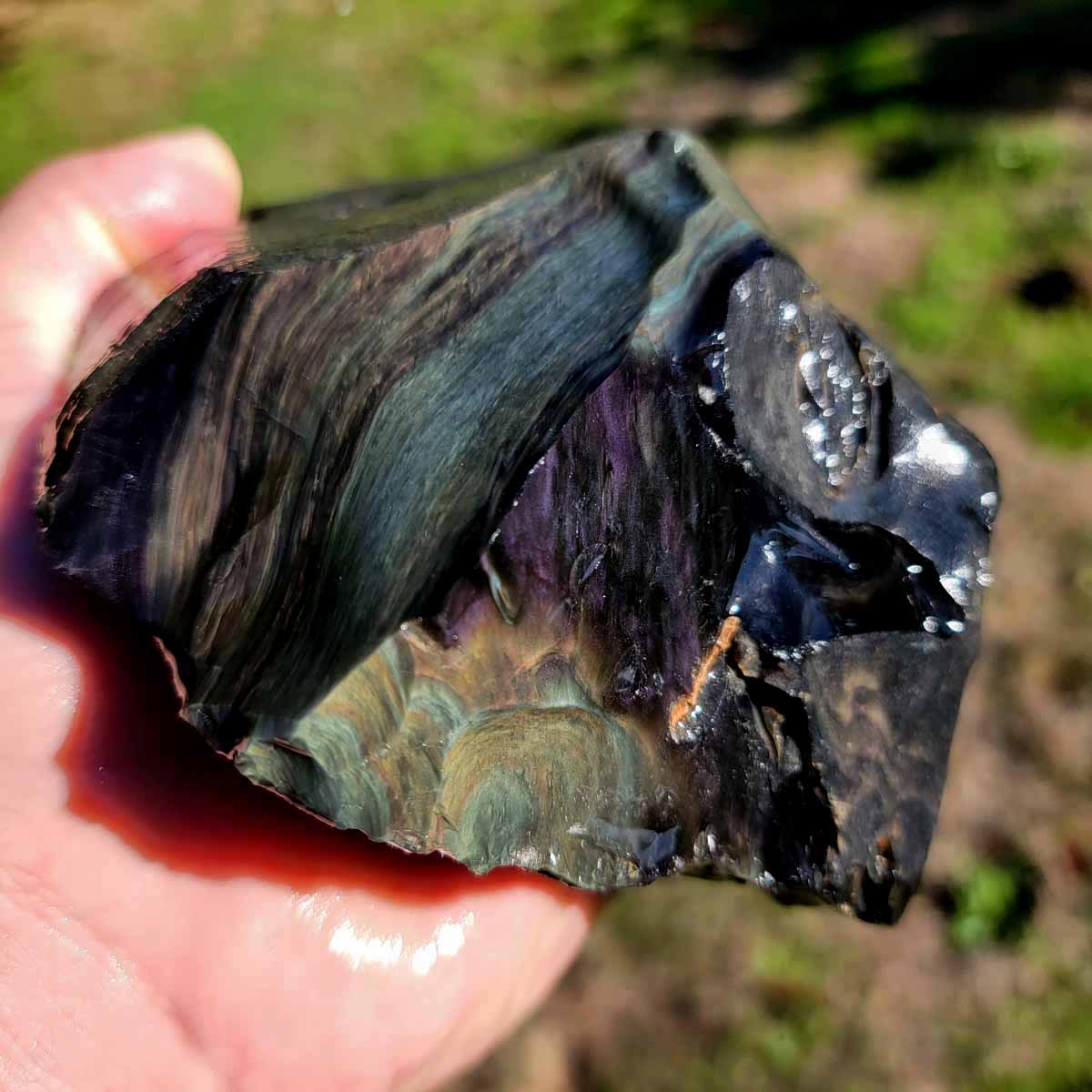 Mexican Velvet Obsidian Rough Chunk!