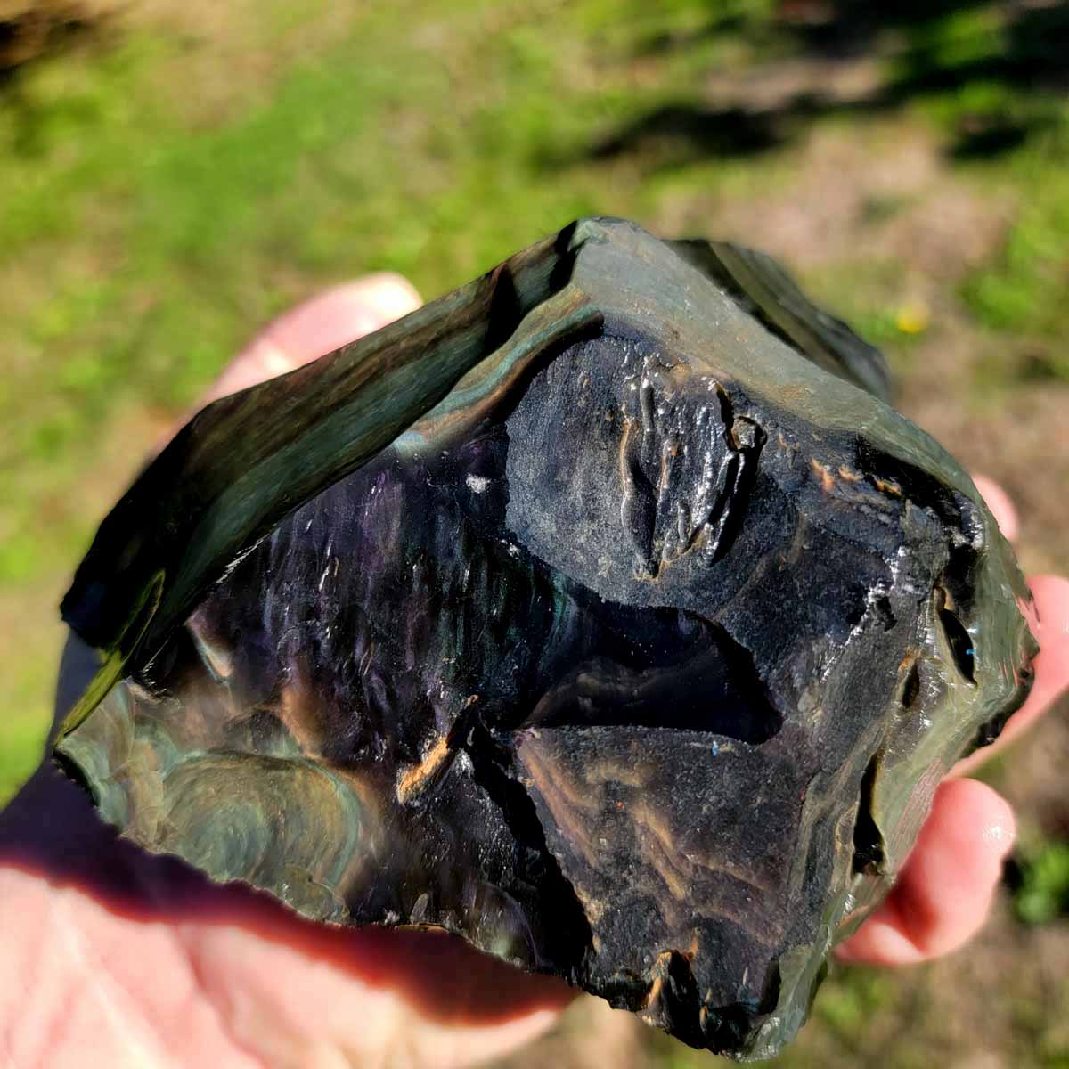 Mexican Velvet Obsidian Rough Chunk!