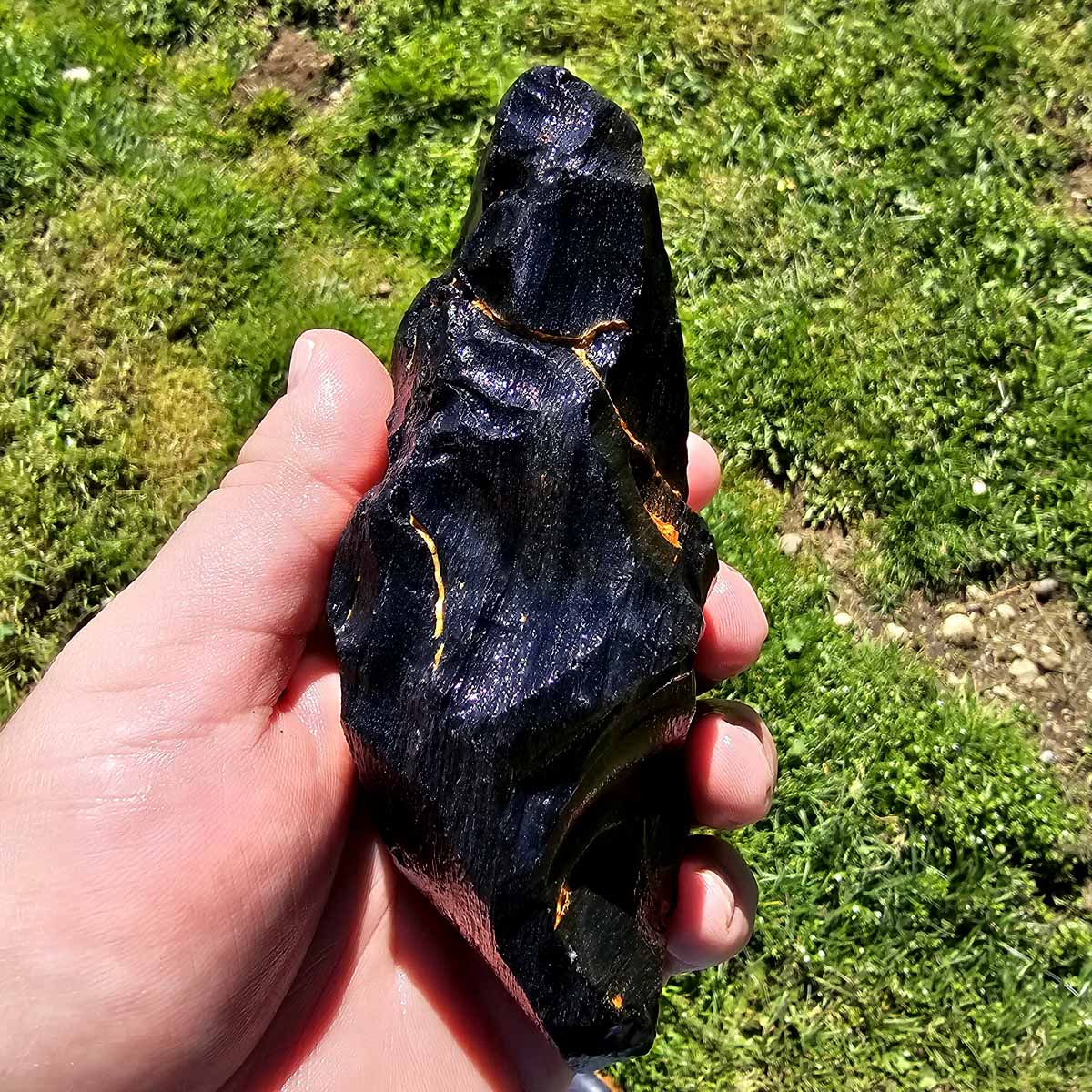 Highgrade Mexican Velvet Obsidian Rough Chunk!