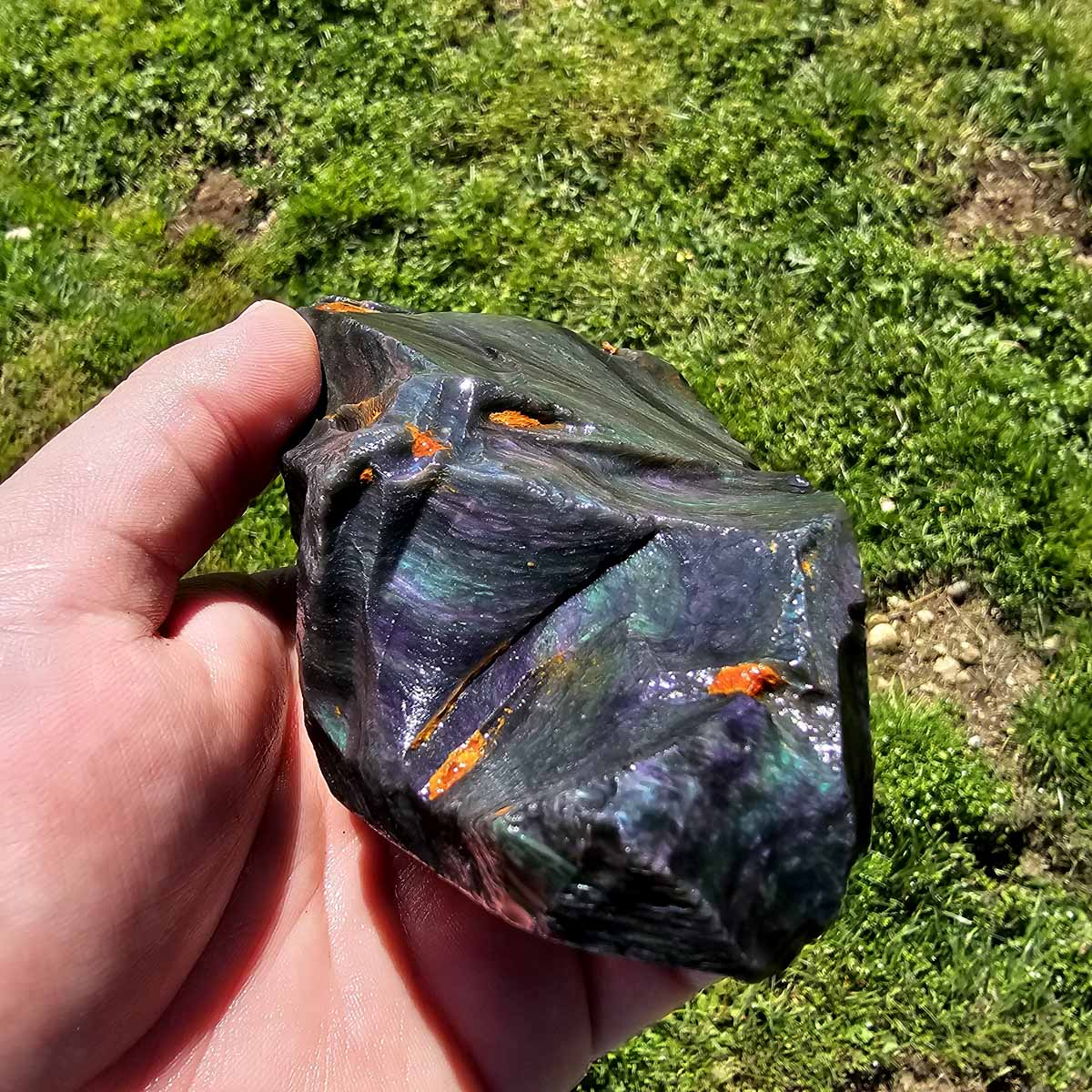 Highgrade Mexican Velvet Obsidian Rough Chunk!