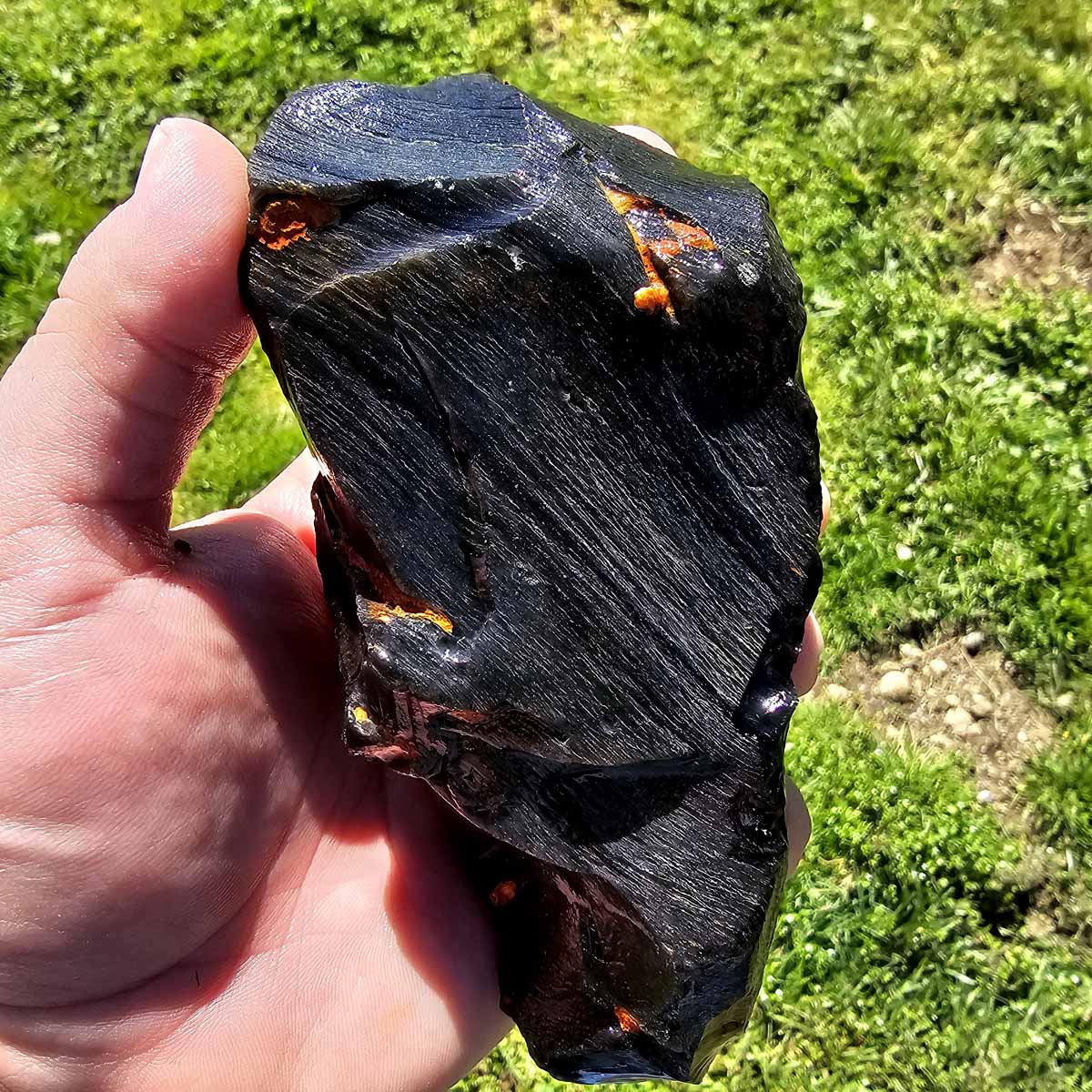 Highgrade Mexican Velvet Obsidian Rough Chunk!