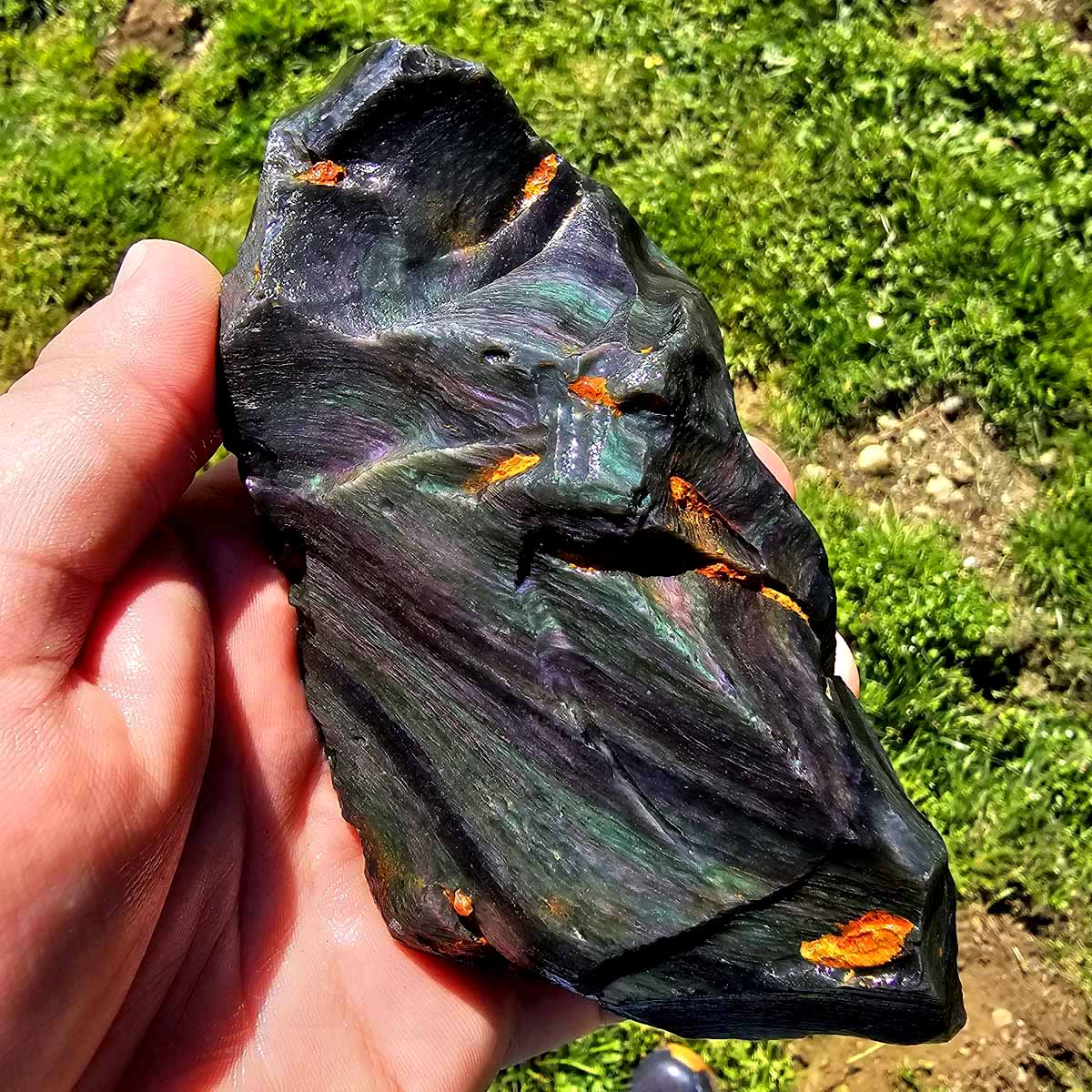 Highgrade Mexican Velvet Obsidian Rough Chunk!