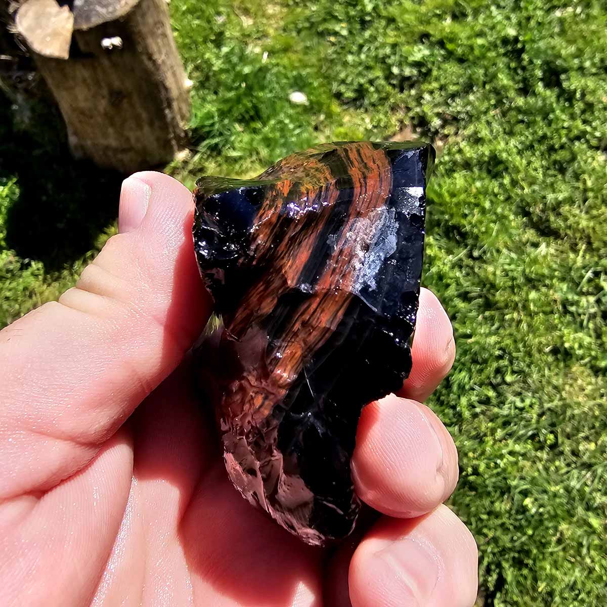 RARE Fire Obsidian Rough Chunk!