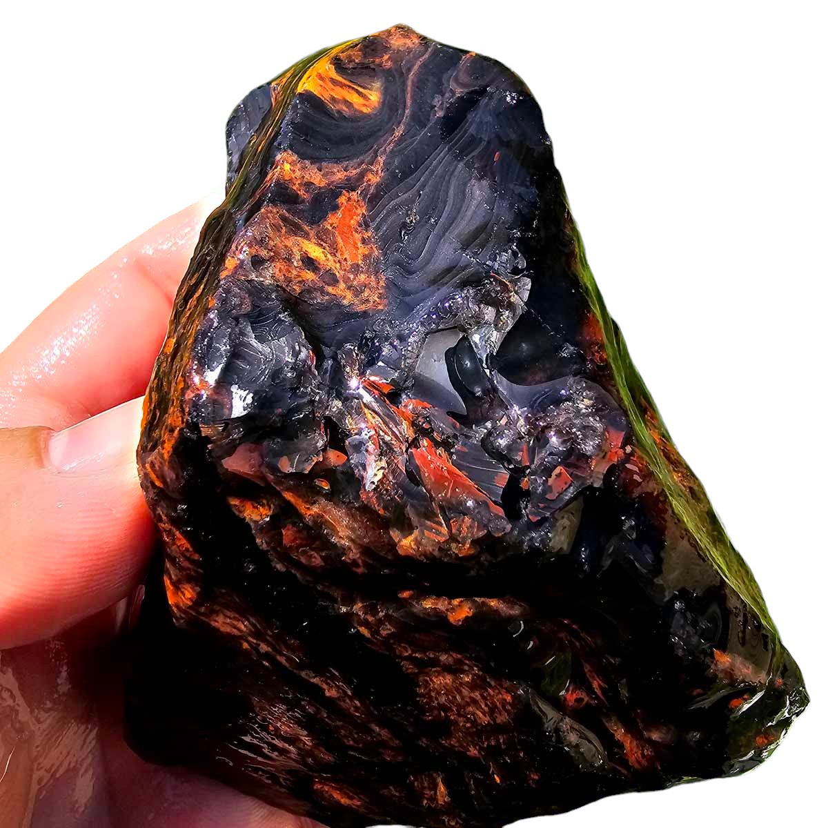 Glass Buttes Red Ribbon Obsidian Rough Chunk!