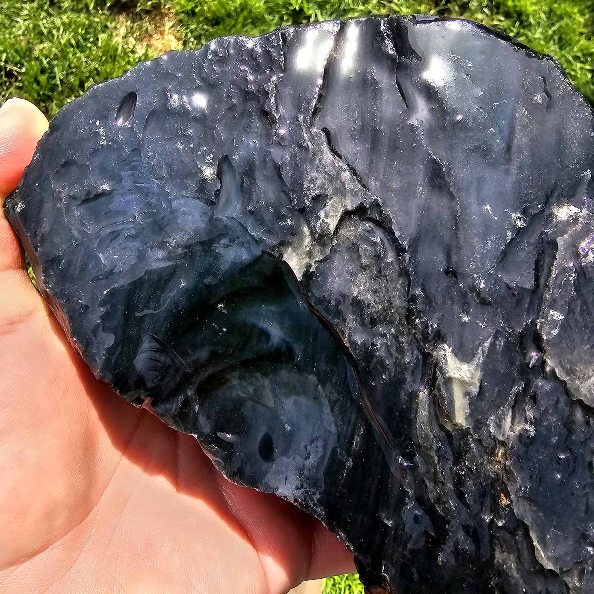 Grade C Mexican Jalisco Rainbow Obsidian Cutting Rough Box!