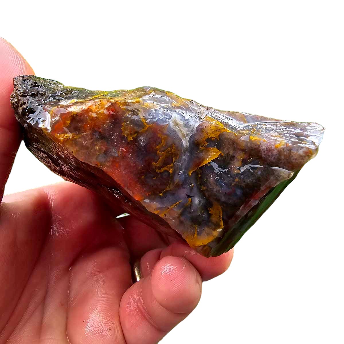 San Carlos Moss Agate Rough Chunk!