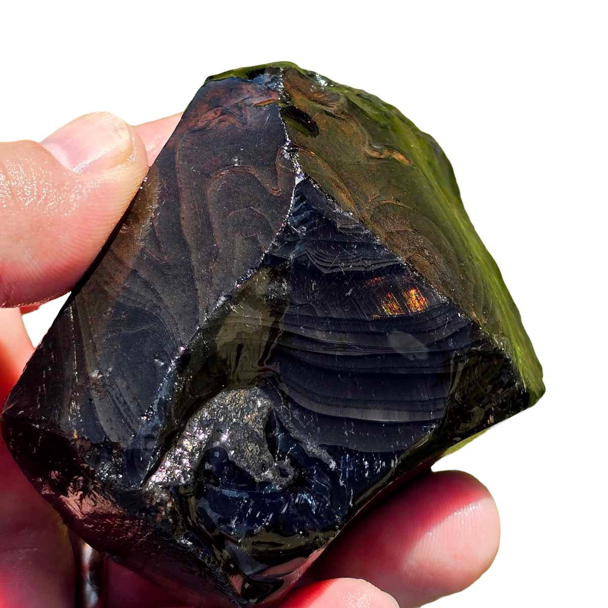 RARE Fire Glass Buttes Obsidian Rough Chunk!