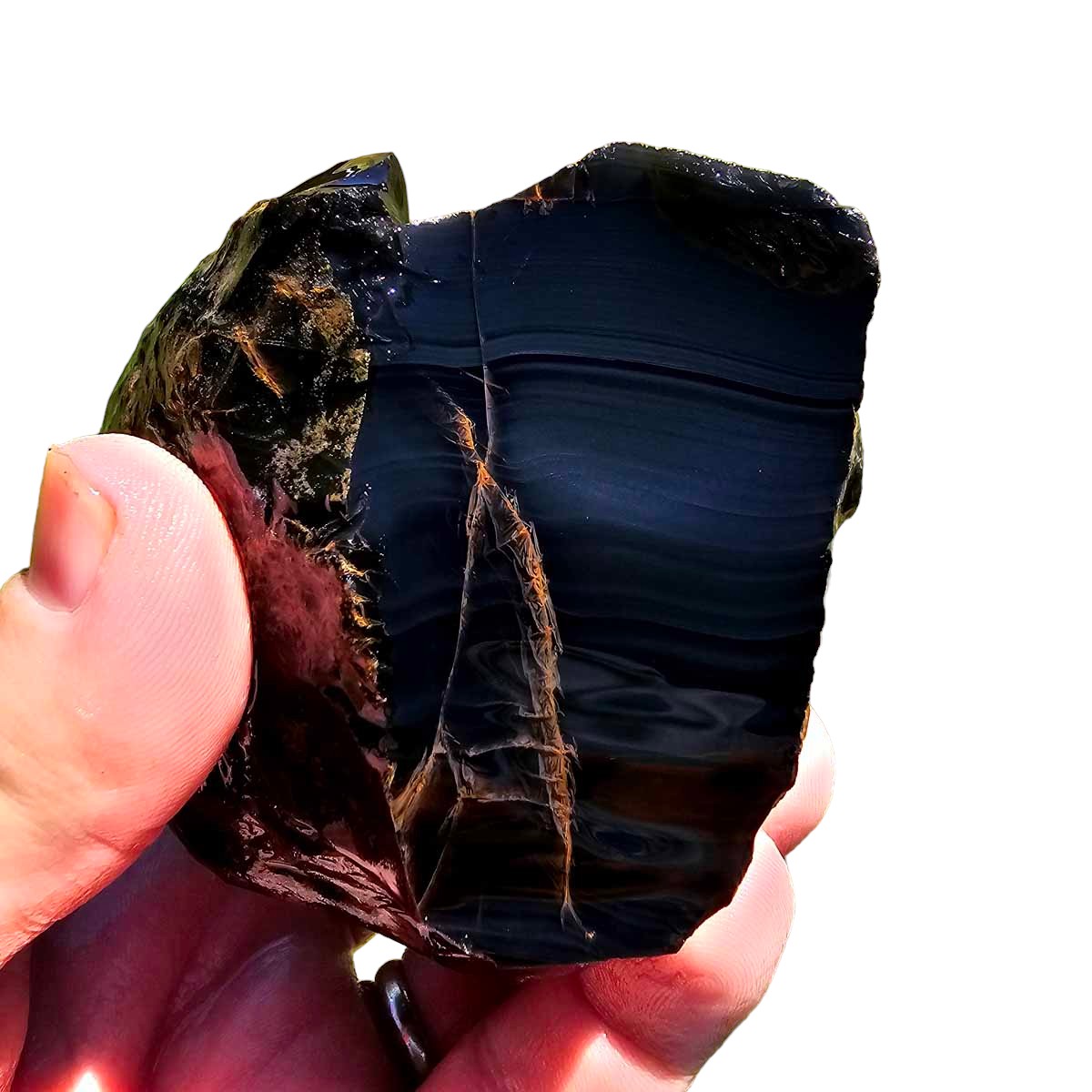 Unique Glass Butte Obsidian Rough Chunk