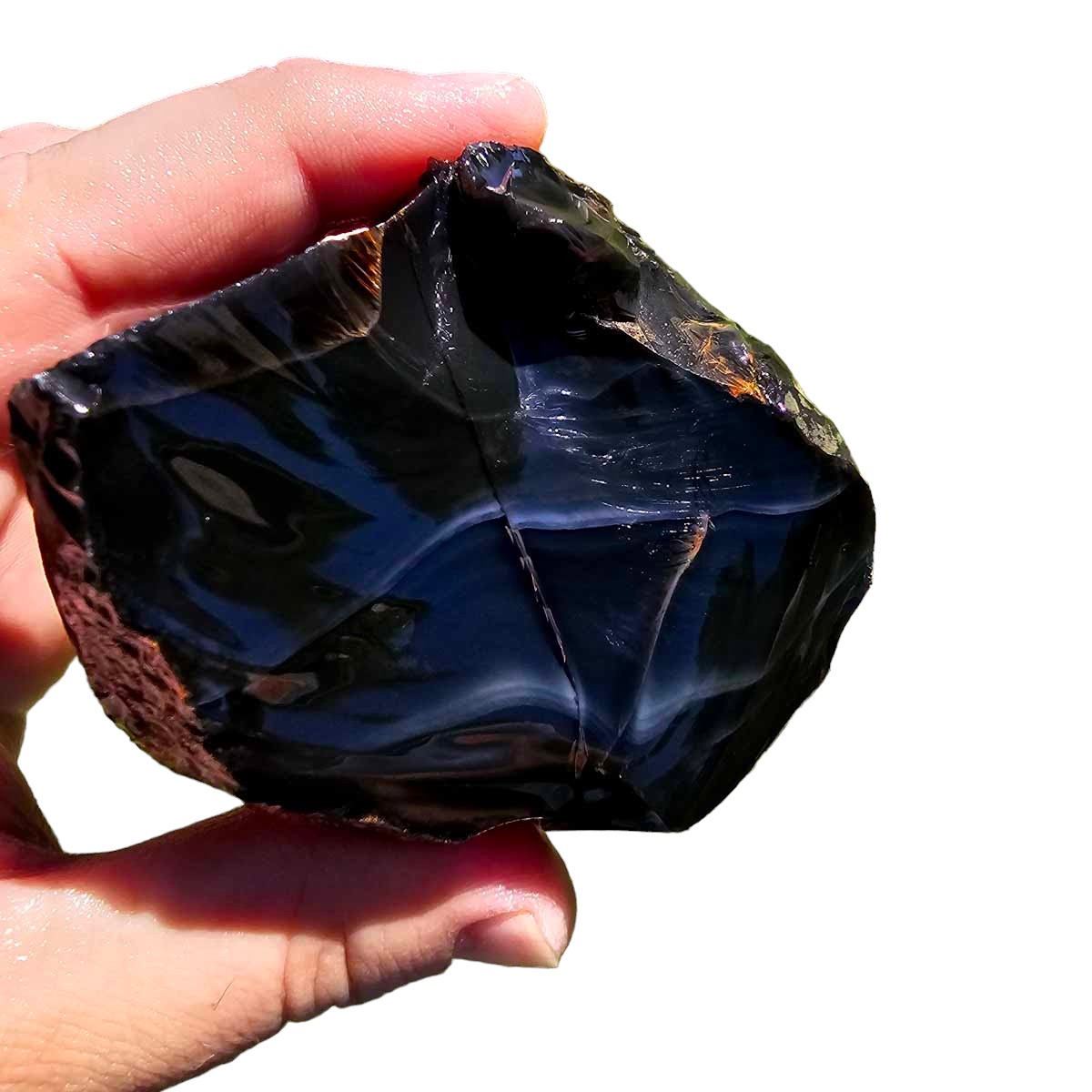 Unique Glass Butte Obsidian Rough Chunk