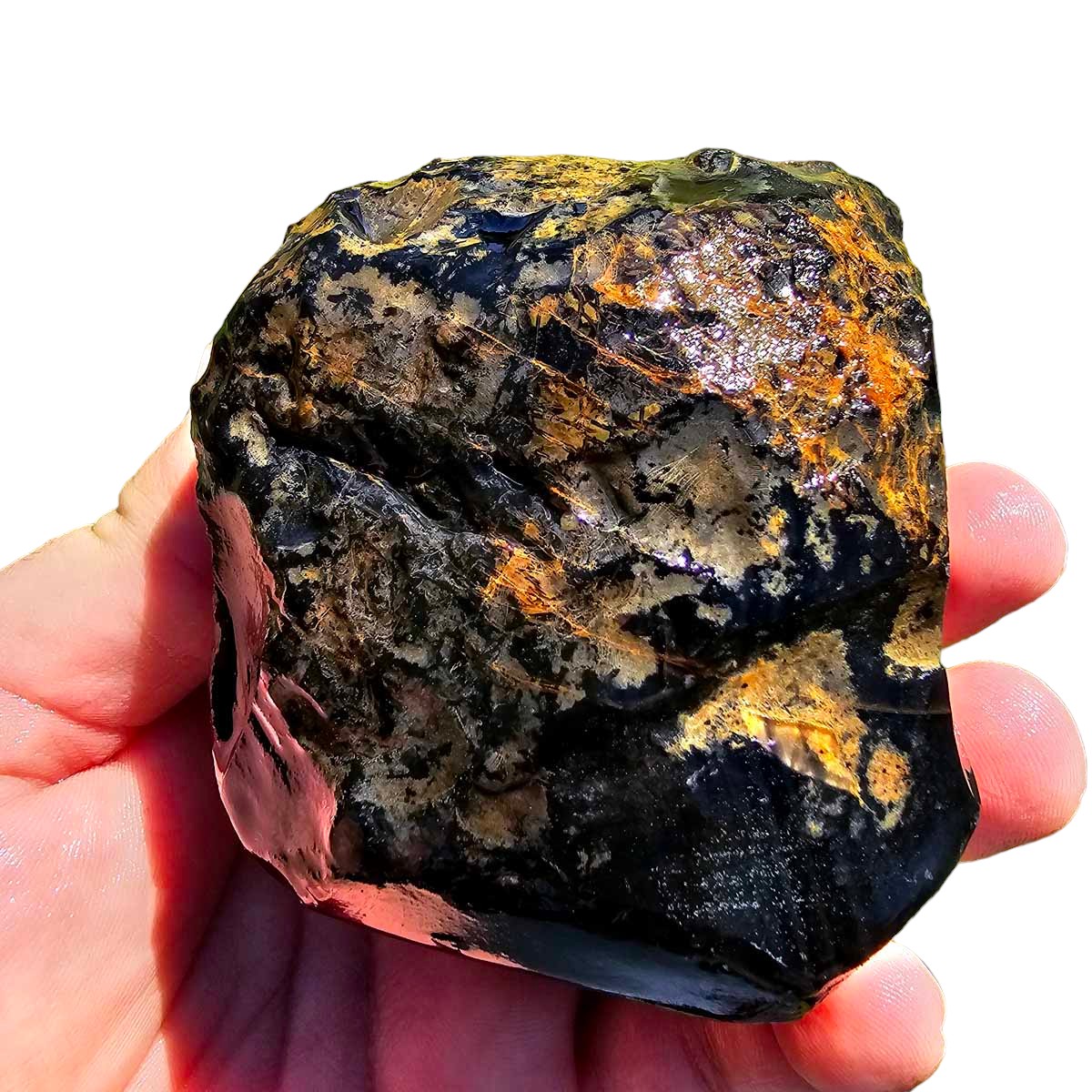 Unique Glass Butte Obsidian Rough Chunk