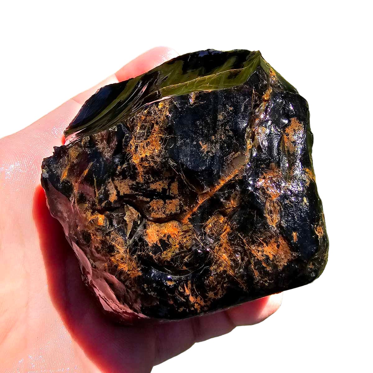 Unique Glass Butte Obsidian Rough Chunk