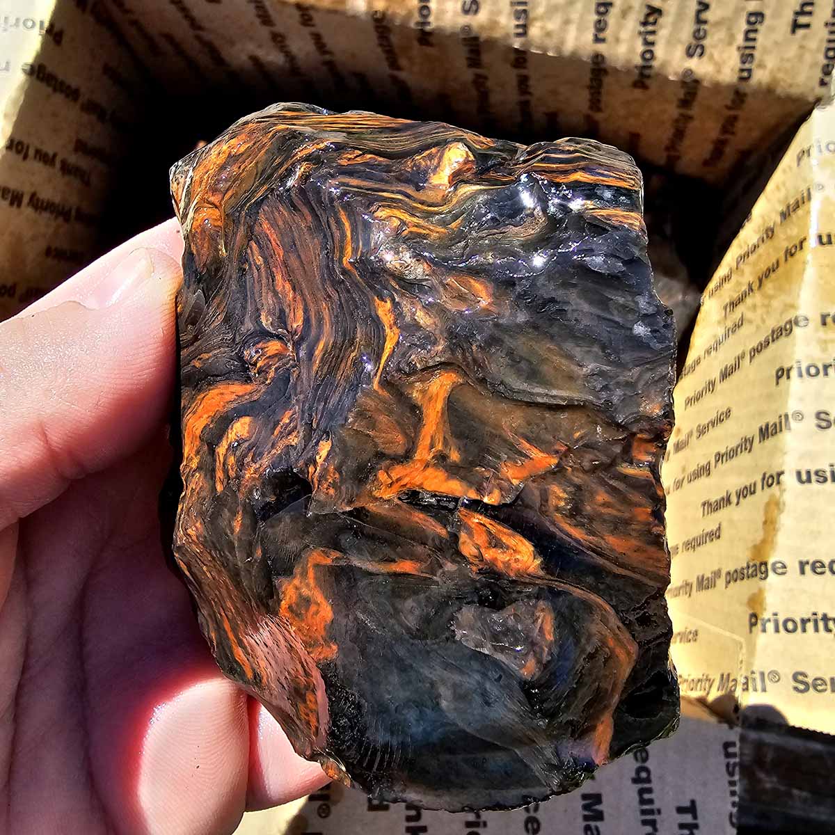 Tri-Flow Mix Old Stock Oregon Obsidian Rough Flatrate!