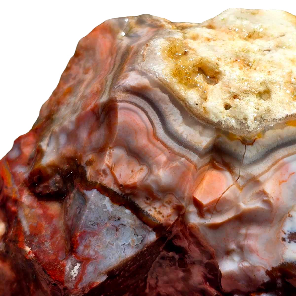 Flor de Durazno Flower of Peach Lace Agate Rough Chunk!